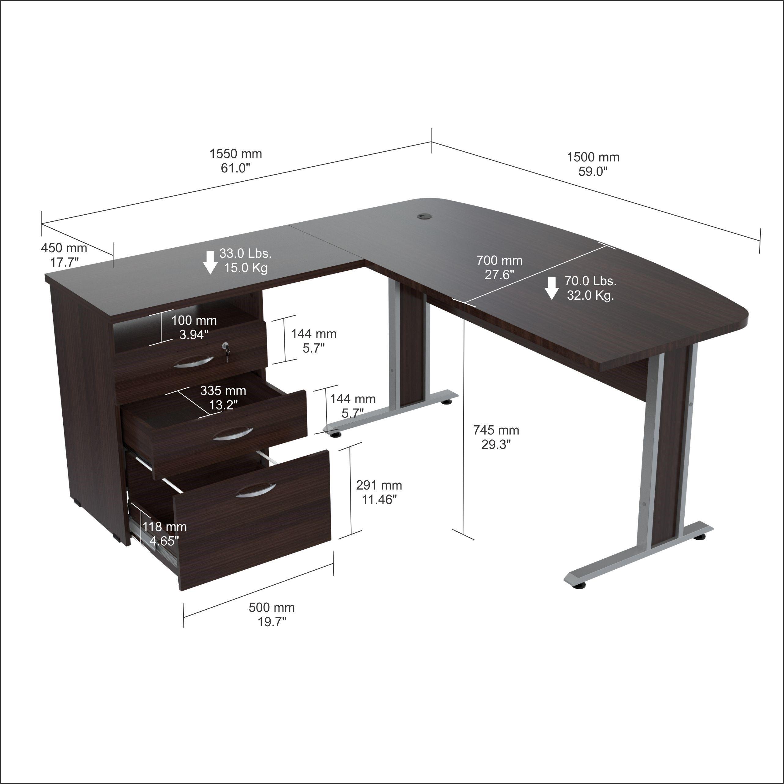 Escritorio esquinero 75cmx150cmx45 cm wengue-3