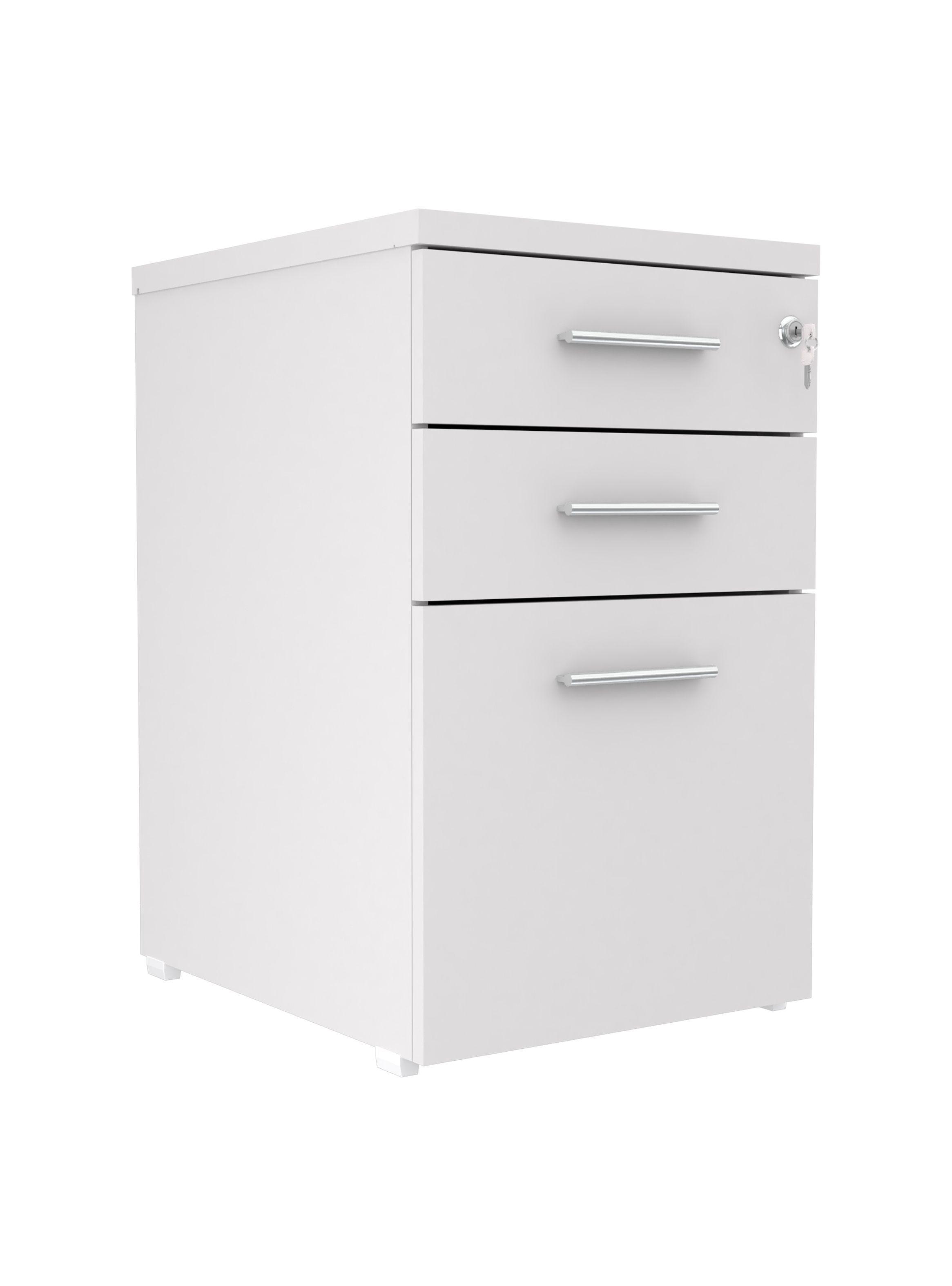 Archivador Blanco 3 Cajones Con Llave Ar3x1-3