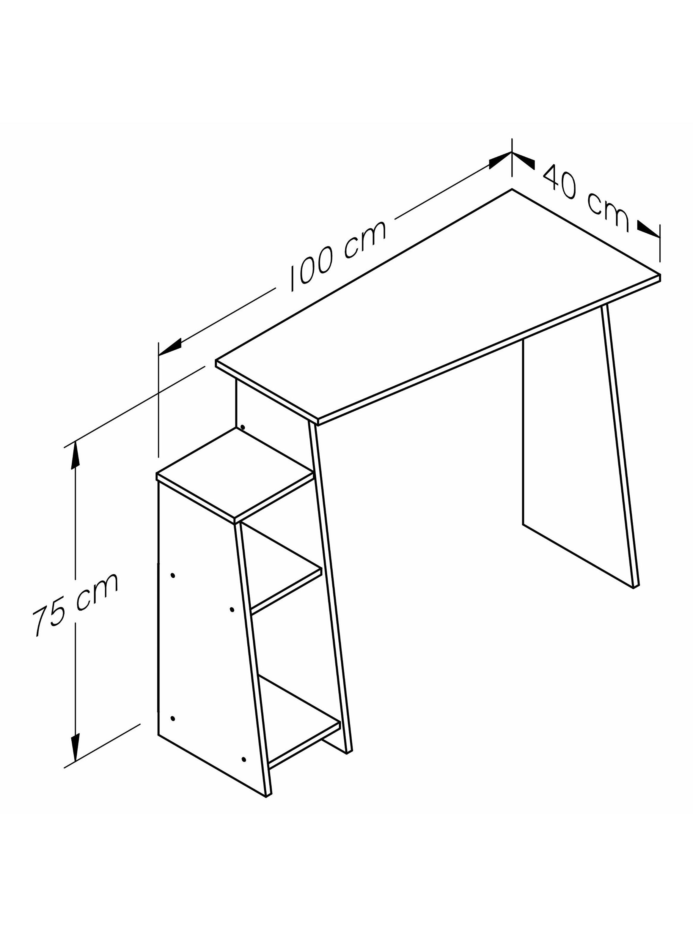 Escritorio Blanco-Arena 75x100x40 cm ES20803-5