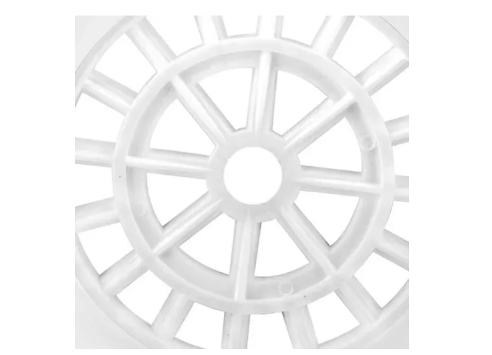 Rejilla Pileta  Desague Plastica Blanca Medidas 11.5x11.5 Centimetros-1