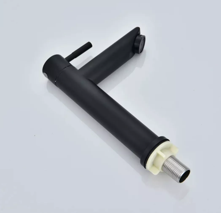 Llave Lavamanos Negro Mate Agua Fria-2