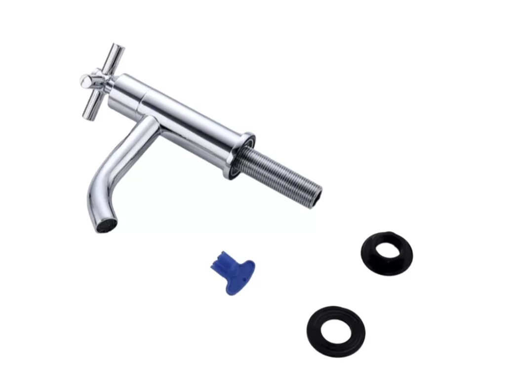  Llave Lavamanos Lavatorio Agua Fria Cromada Clasica-1