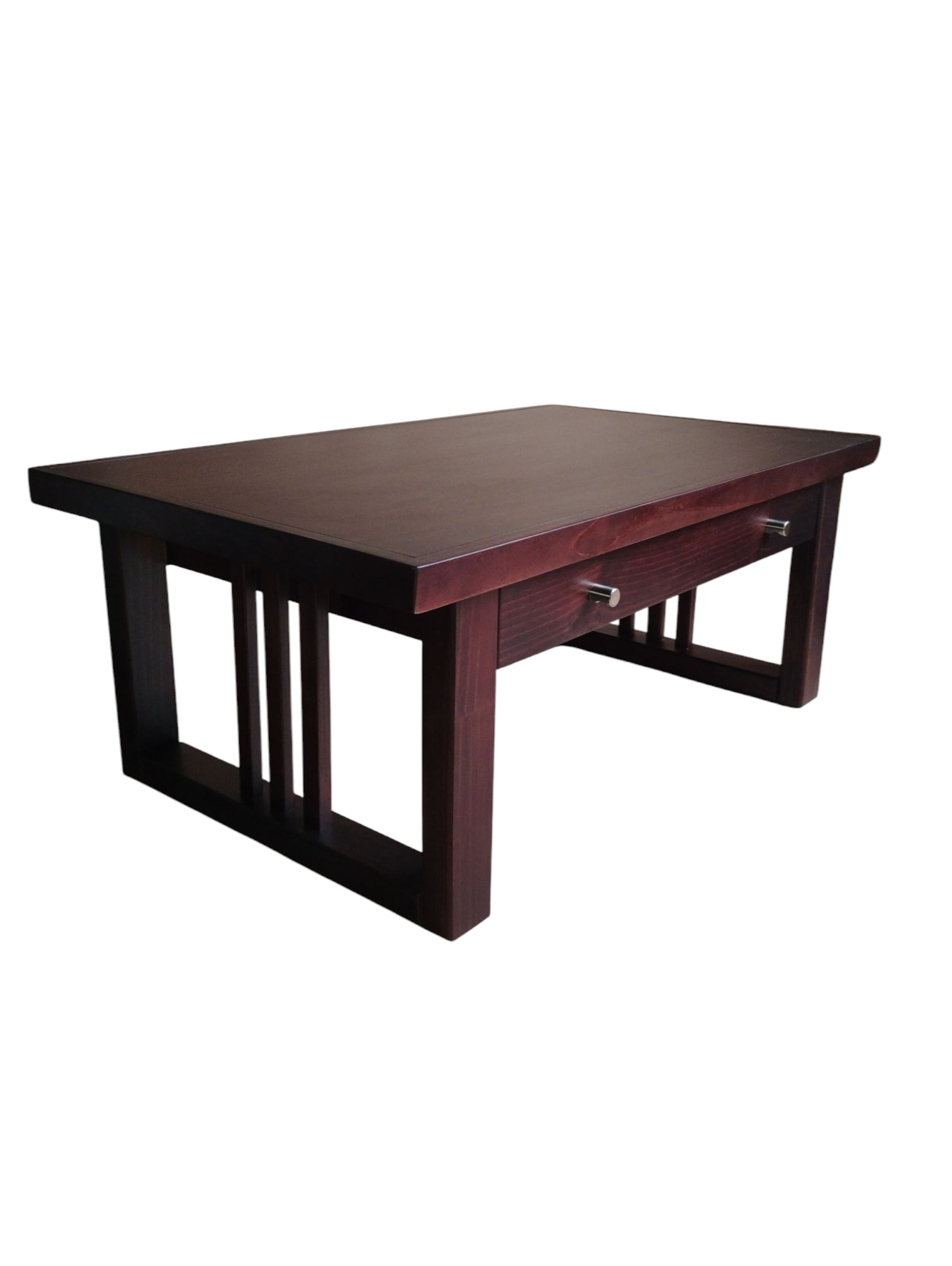 Mesa de centro de 1.0 mt, modelo Caburgua, color Chocolate.-2