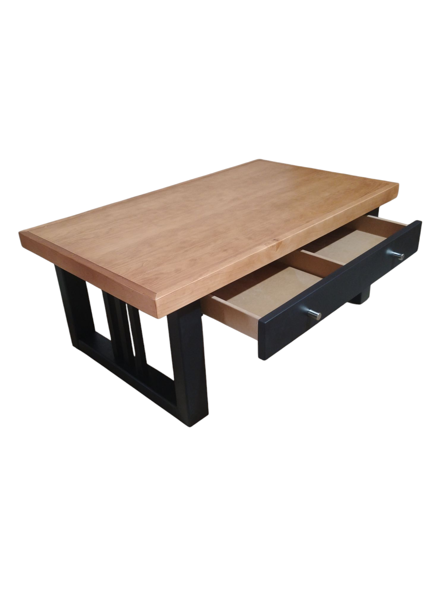 Mesa de centro de 1000, modelo Caburgua, bicolor Negro/Caramela.-1