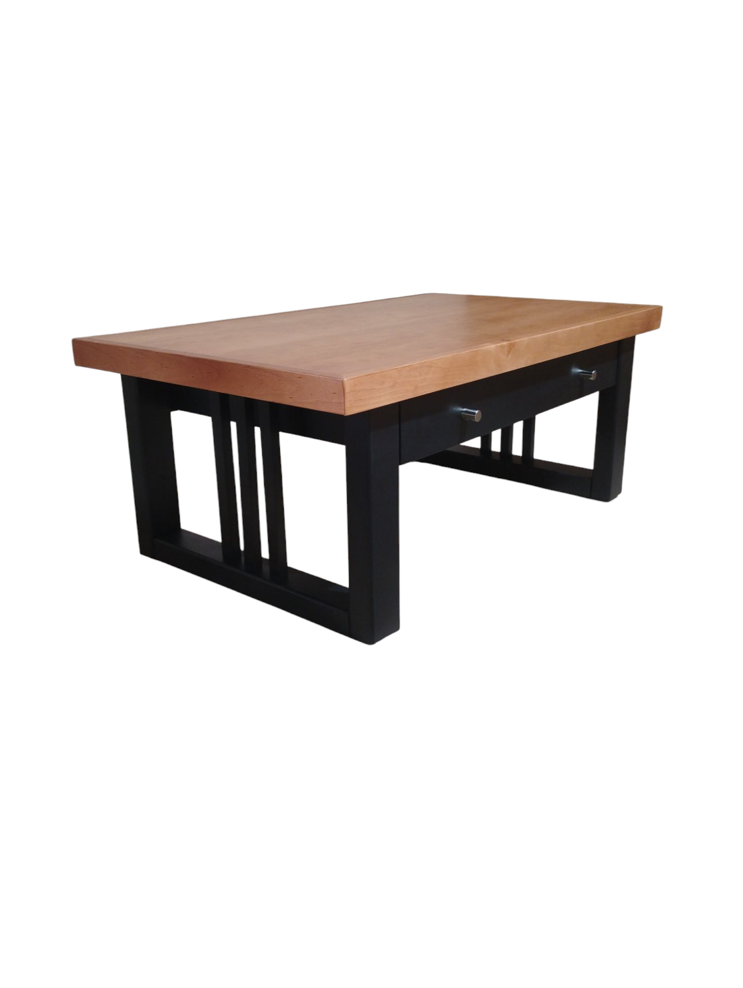 Mesa de centro de 1000, modelo Caburgua, bicolor Negro/Caramela.-2