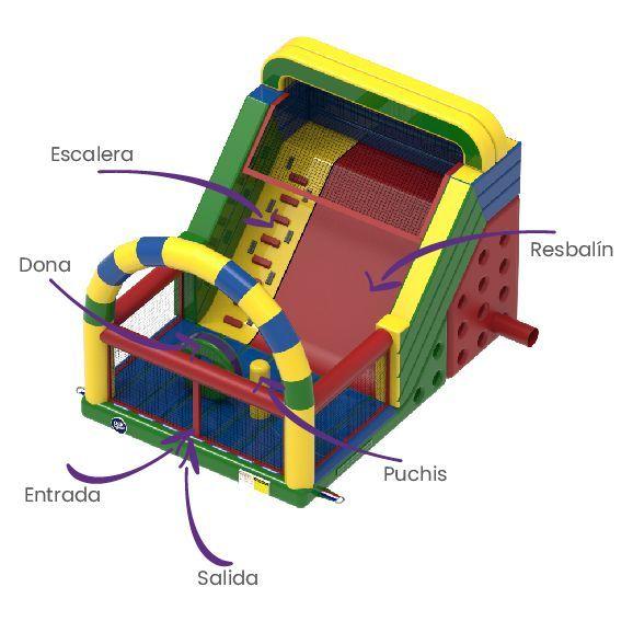 Tobogán 7×5 Premium Chileinflable-2