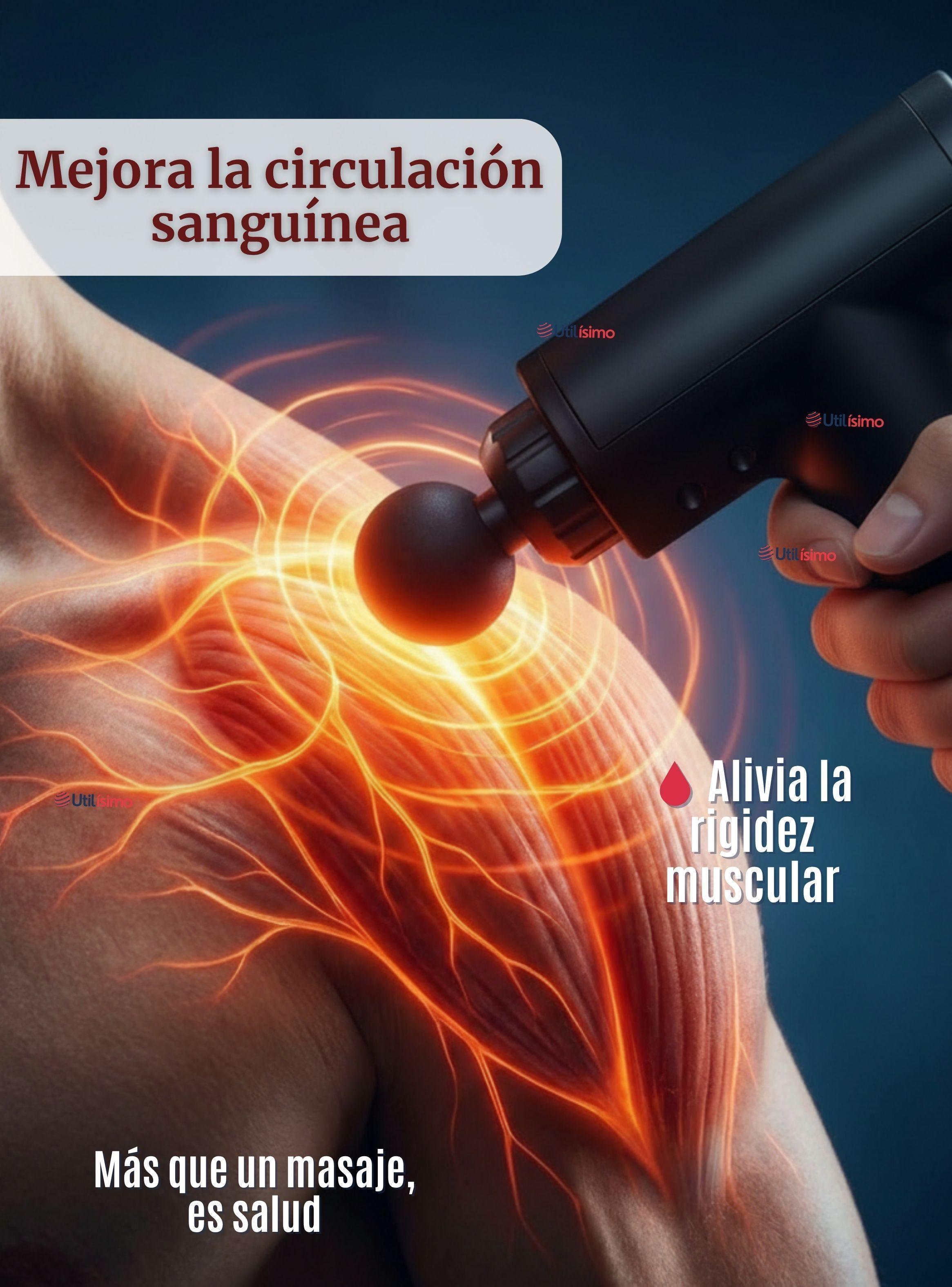 Masajeador Muscular Kinesgun Pistola Maquina Para Masajes de Color Negro-6