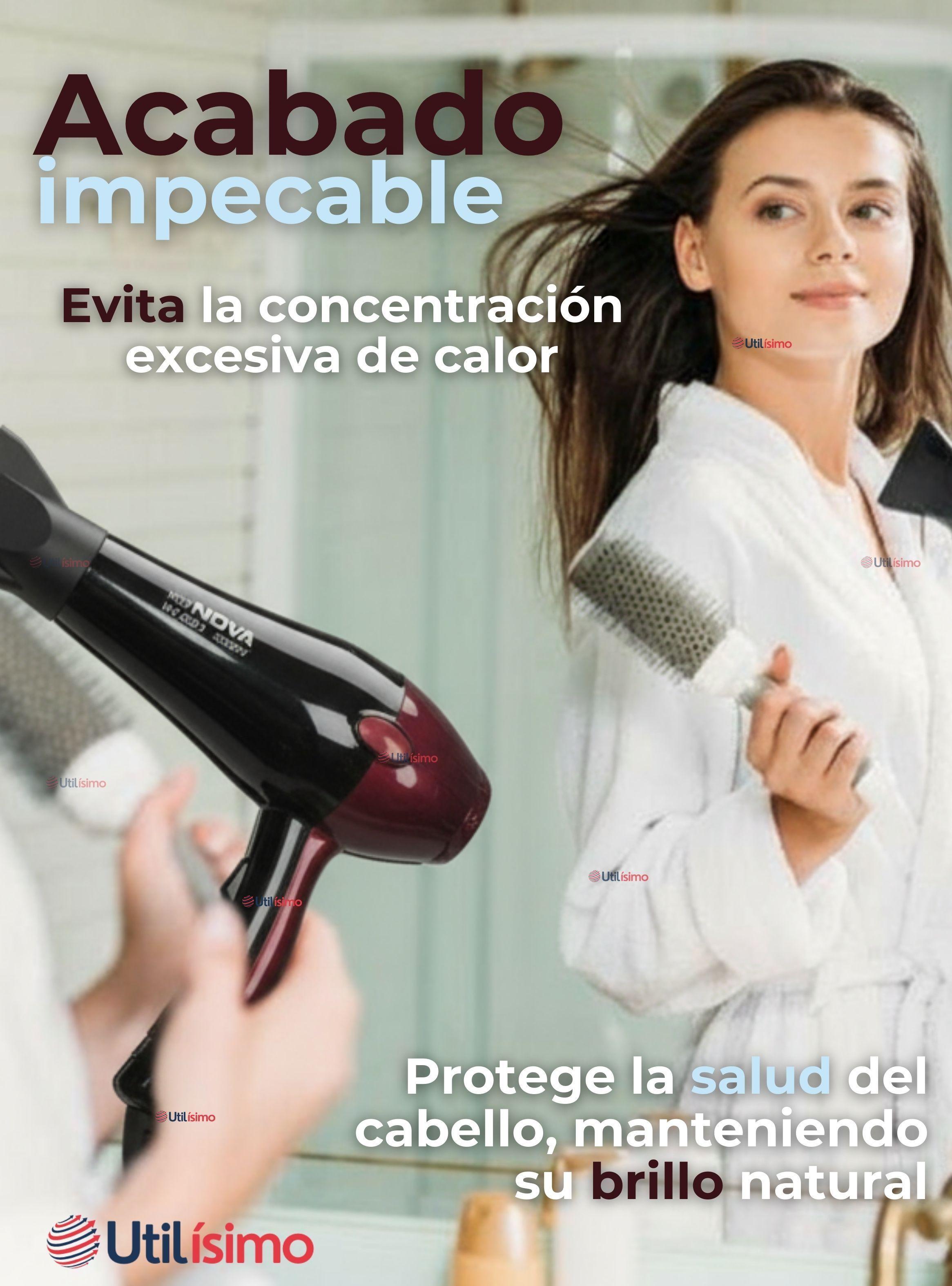 Secador De Pelo Alta Potencia Profesional 5000W Cabello Peluquería Rojo-5