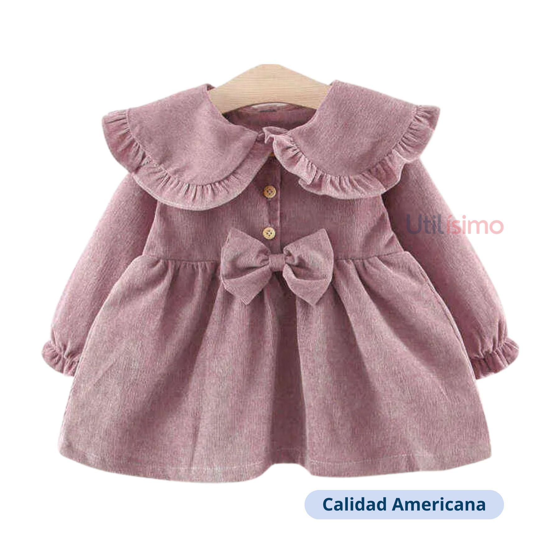 Vestido de Cotelé Con Volados Forrado En Plush Niña JumpKids-0