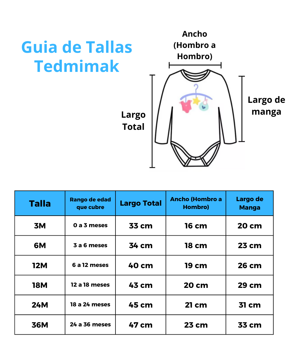 Body Bebe Niña Pack 4 Bodys Tedmimak Algodón Manga Larga-1