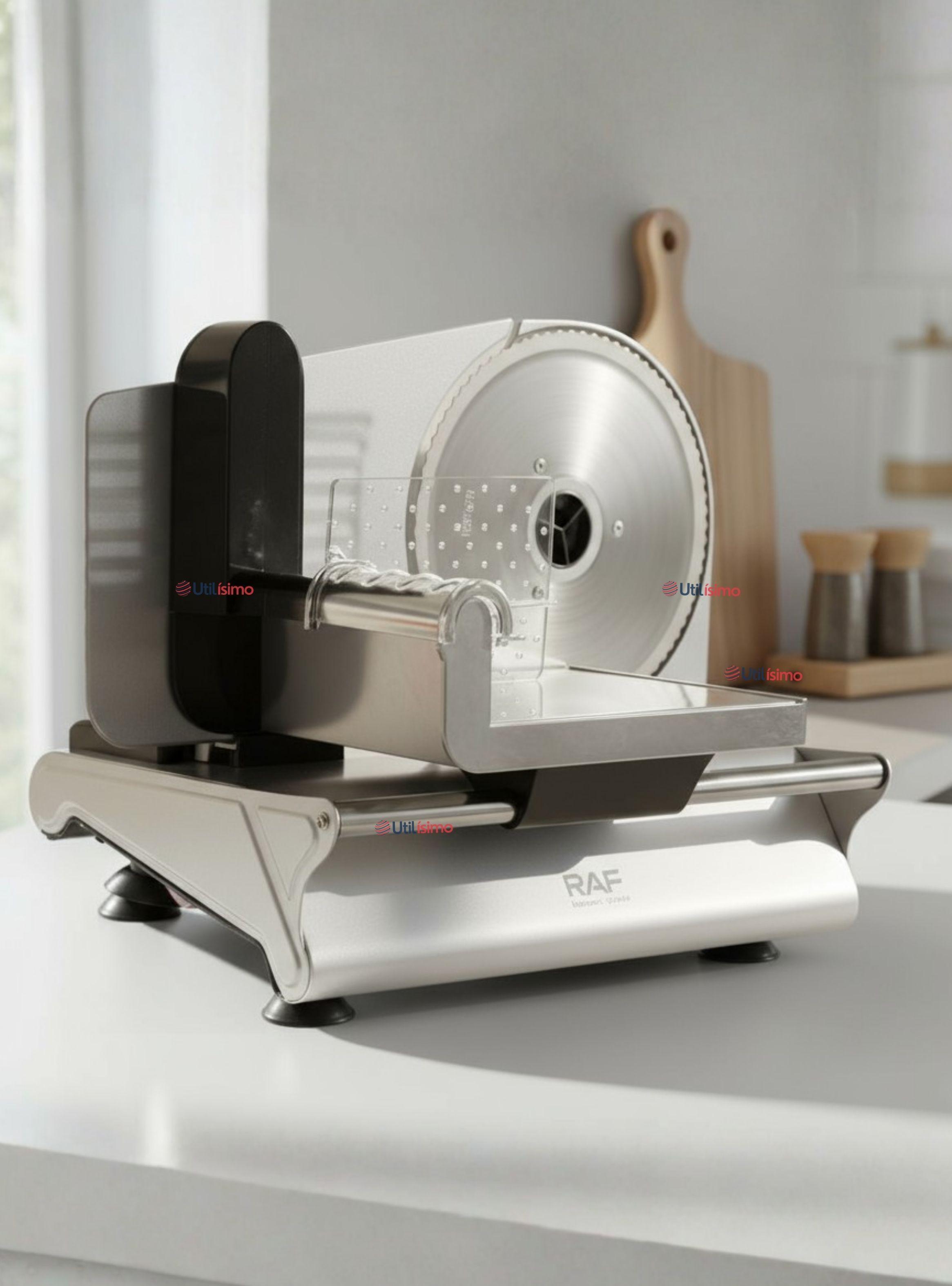 Rebanadora Cortadora Fiambre Carne Eléctrica RAF Plateada-0