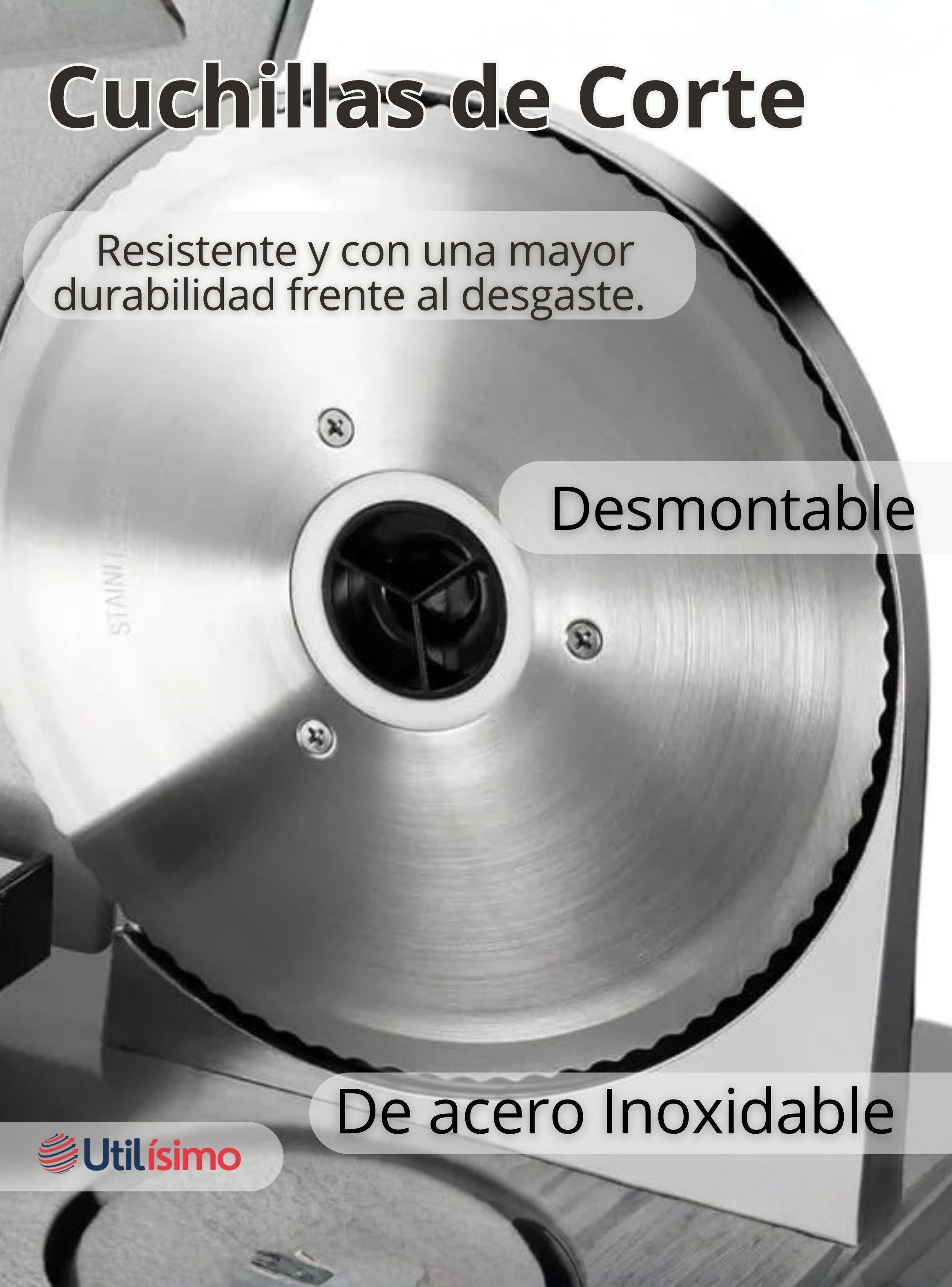 Rebanadora Cortadora Fiambre Carne Eléctrica RAF Plateada-4