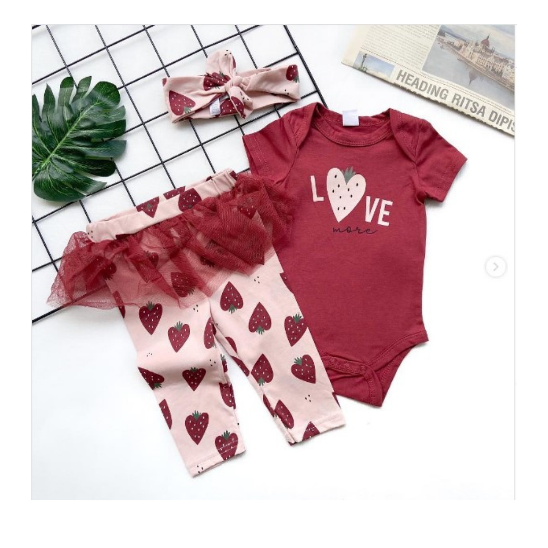 Set 3 Piezas Body Calzas Turbante Algodón Niñas Jump Kids-1