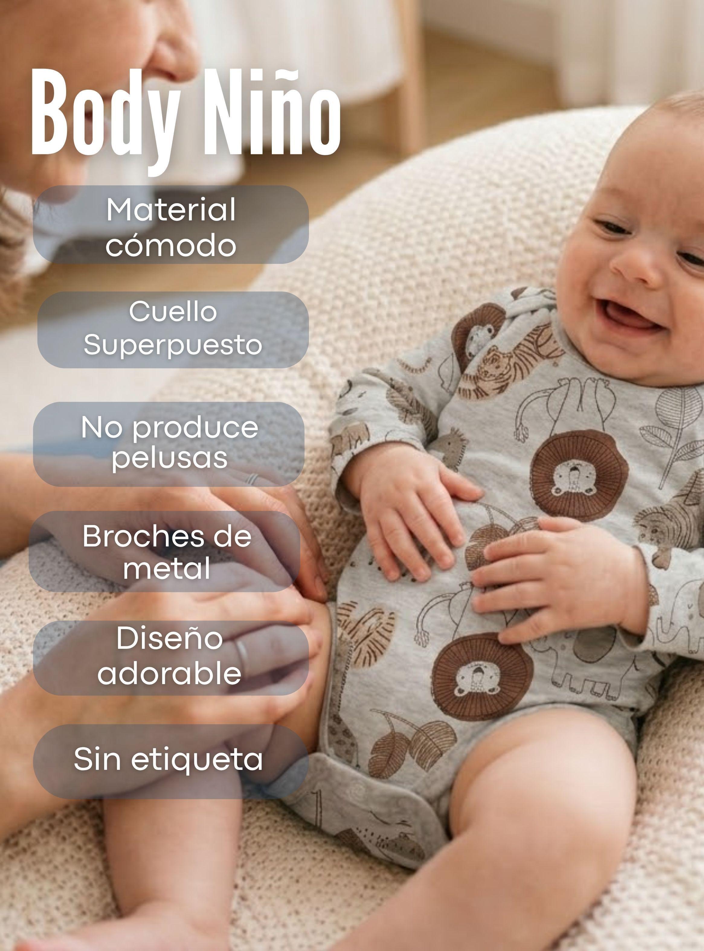 Pack 4 Bodys Manga Larga 100% Algodón Tedmimak Tender Nature Bebé -4
