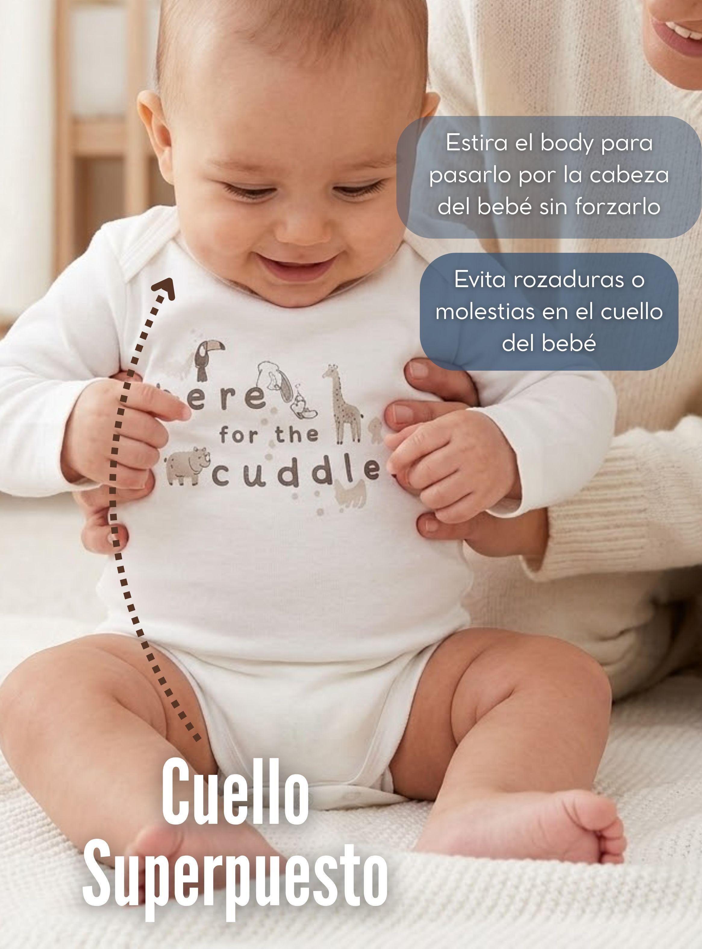 Pack 4 Bodys Manga Larga 100% Algodón Tedmimak Tender Nature Bebé -5