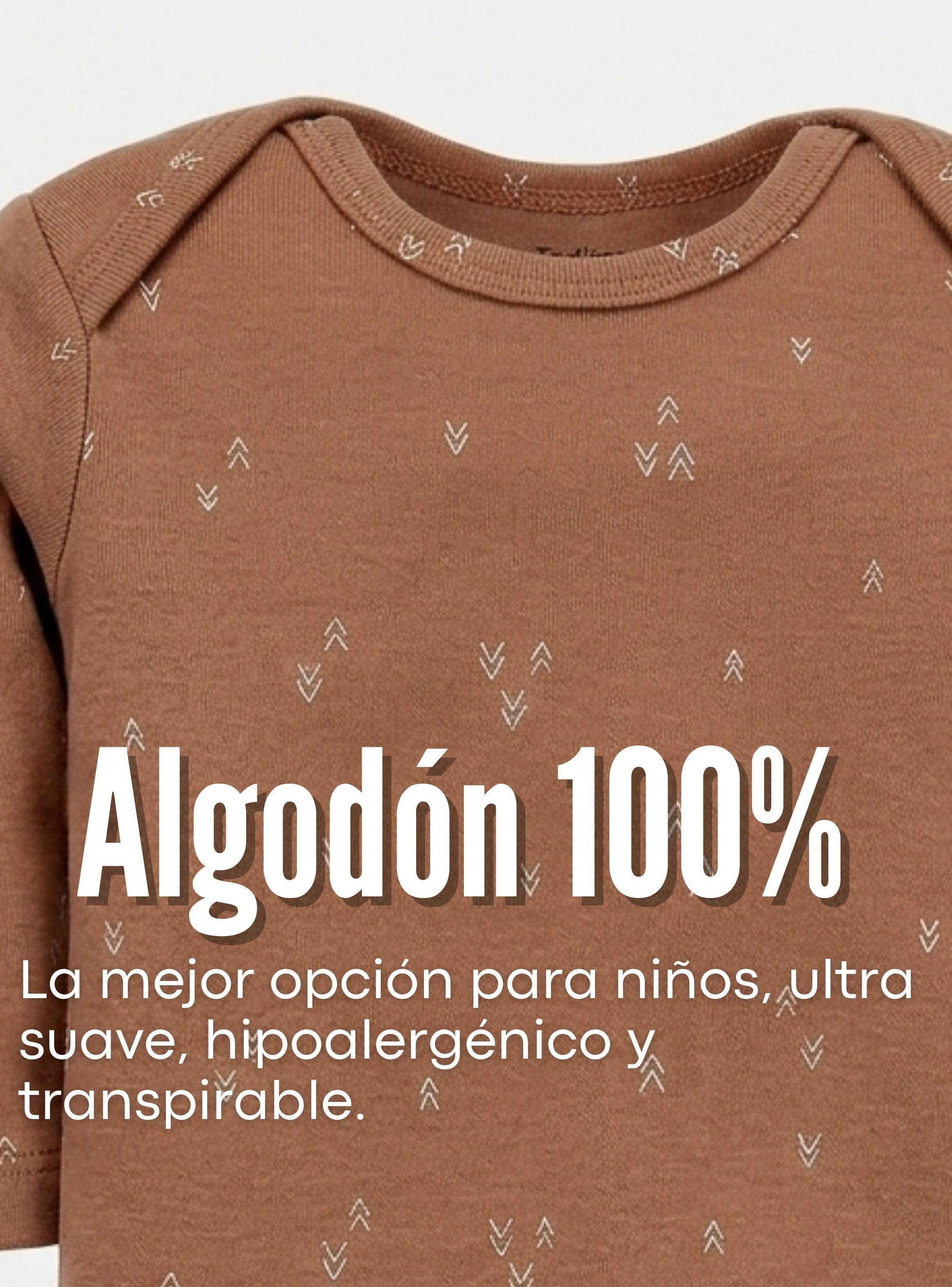 Pack 4 Bodys Manga Larga 100% Algodón Tedmimak Tender Nature Bebé -6
