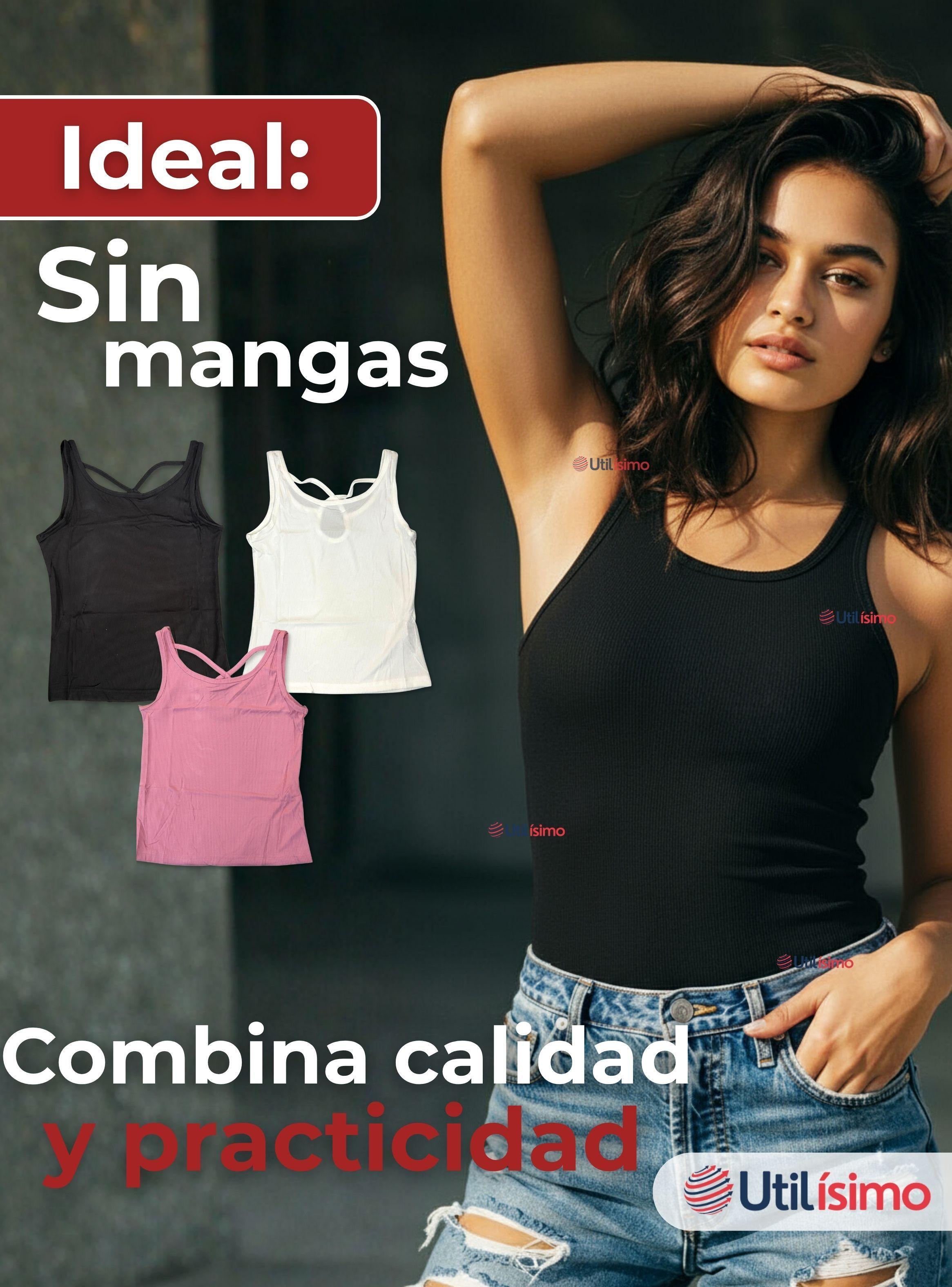 Camiseta Polera 100% Algodón Básica Espalda Cruzada Mujer Colores Surtidos-4