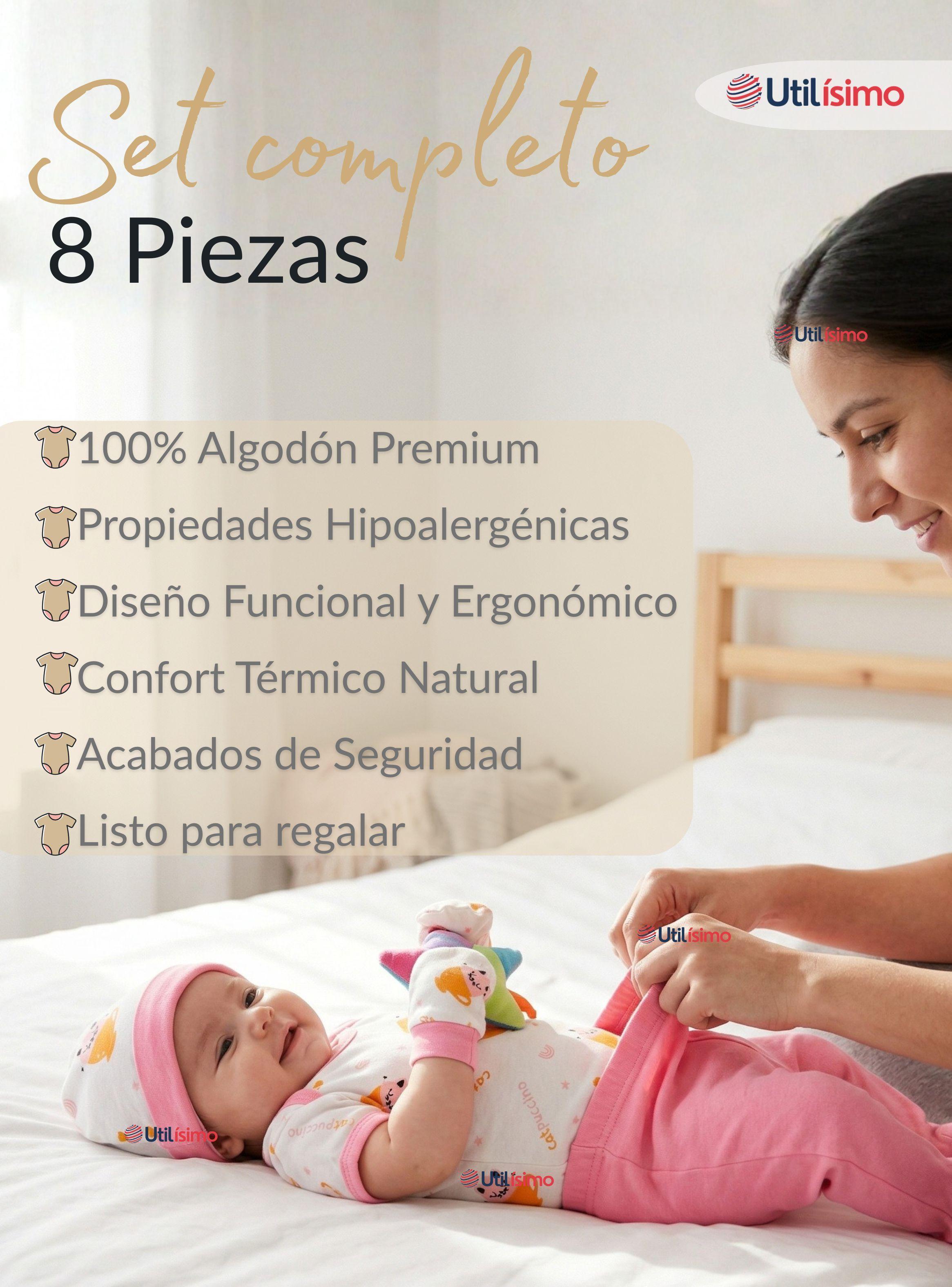 Set Ajuar Bebé 8 Piezas Surtido NIÑA 100% Algodón-5
