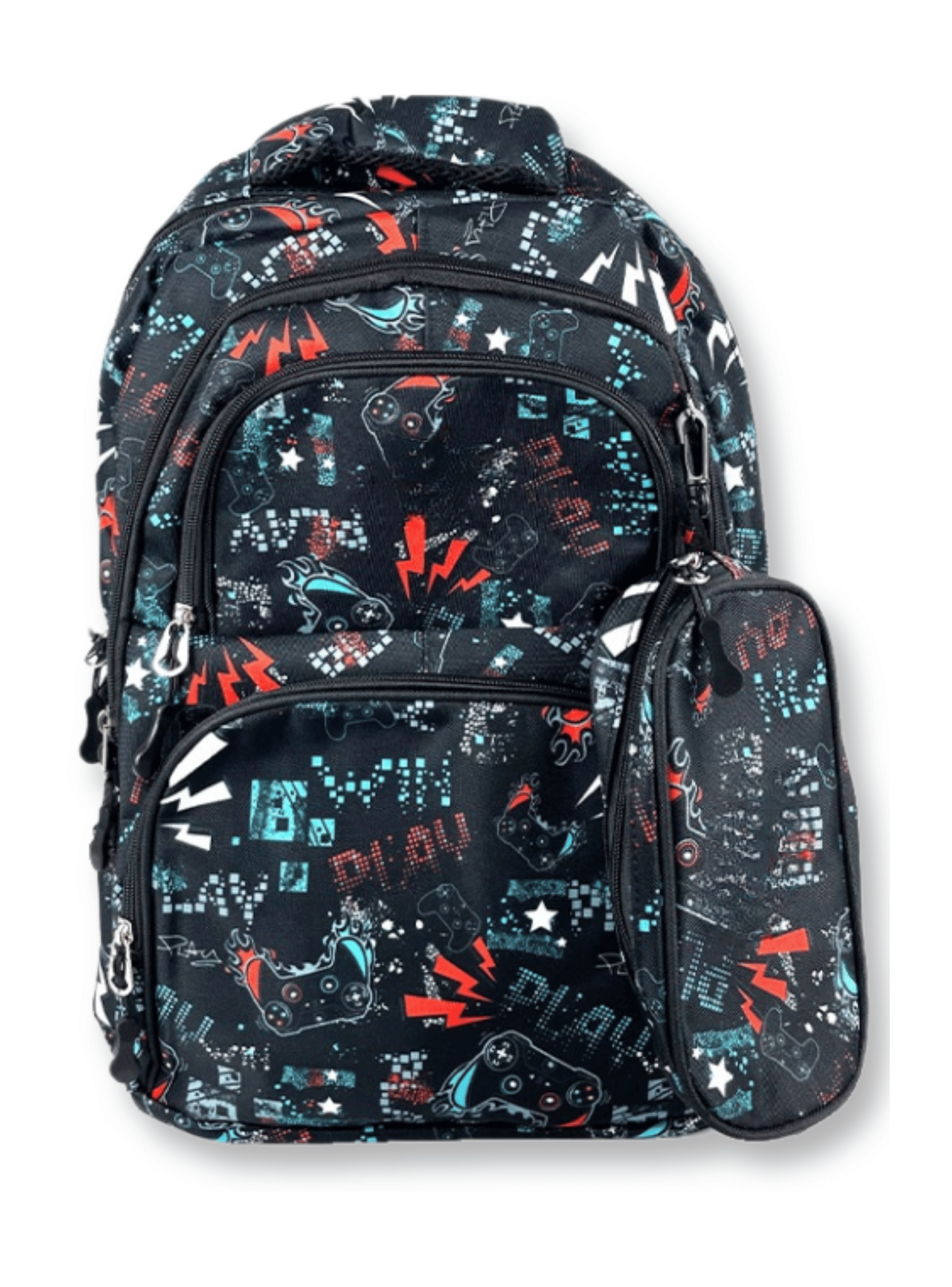 Mochila Con Lonchera Y Estuche 45CM Estampado Full Color Niño Rays-3