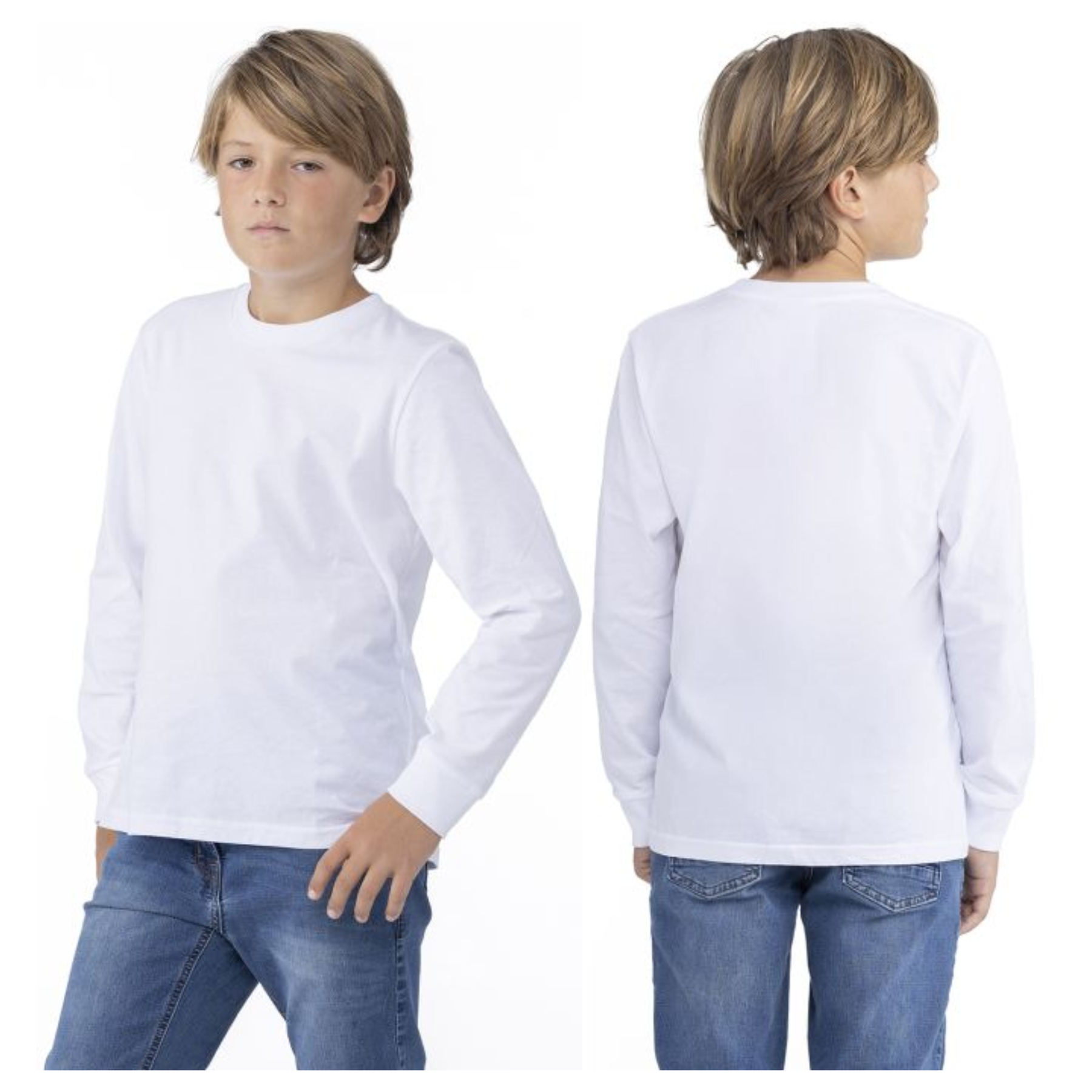 Pack 2 Camisetas Algodón Primera Capa Niño Cuello Redondo-2