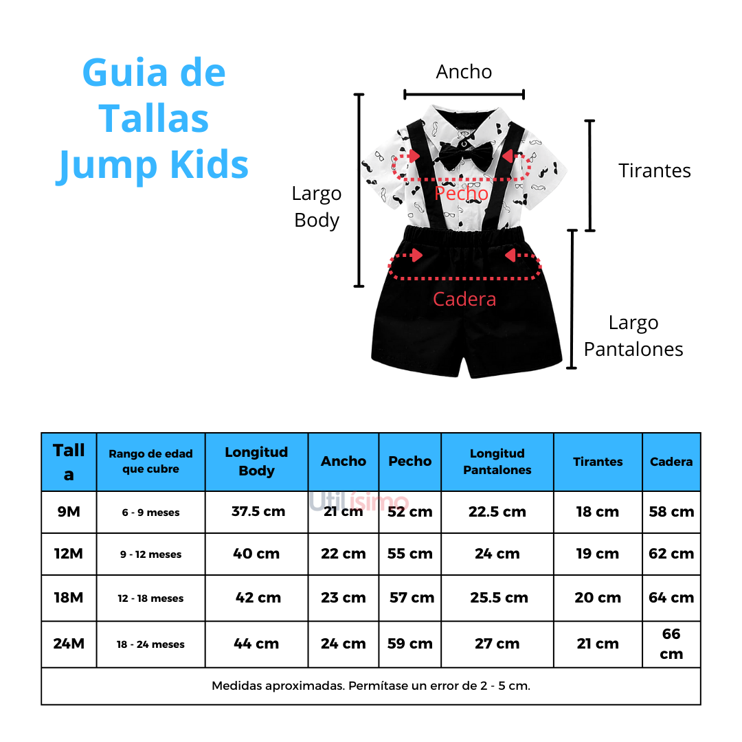Conjunto de Vestir con Body para Bebé Niño Jump Kids-6
