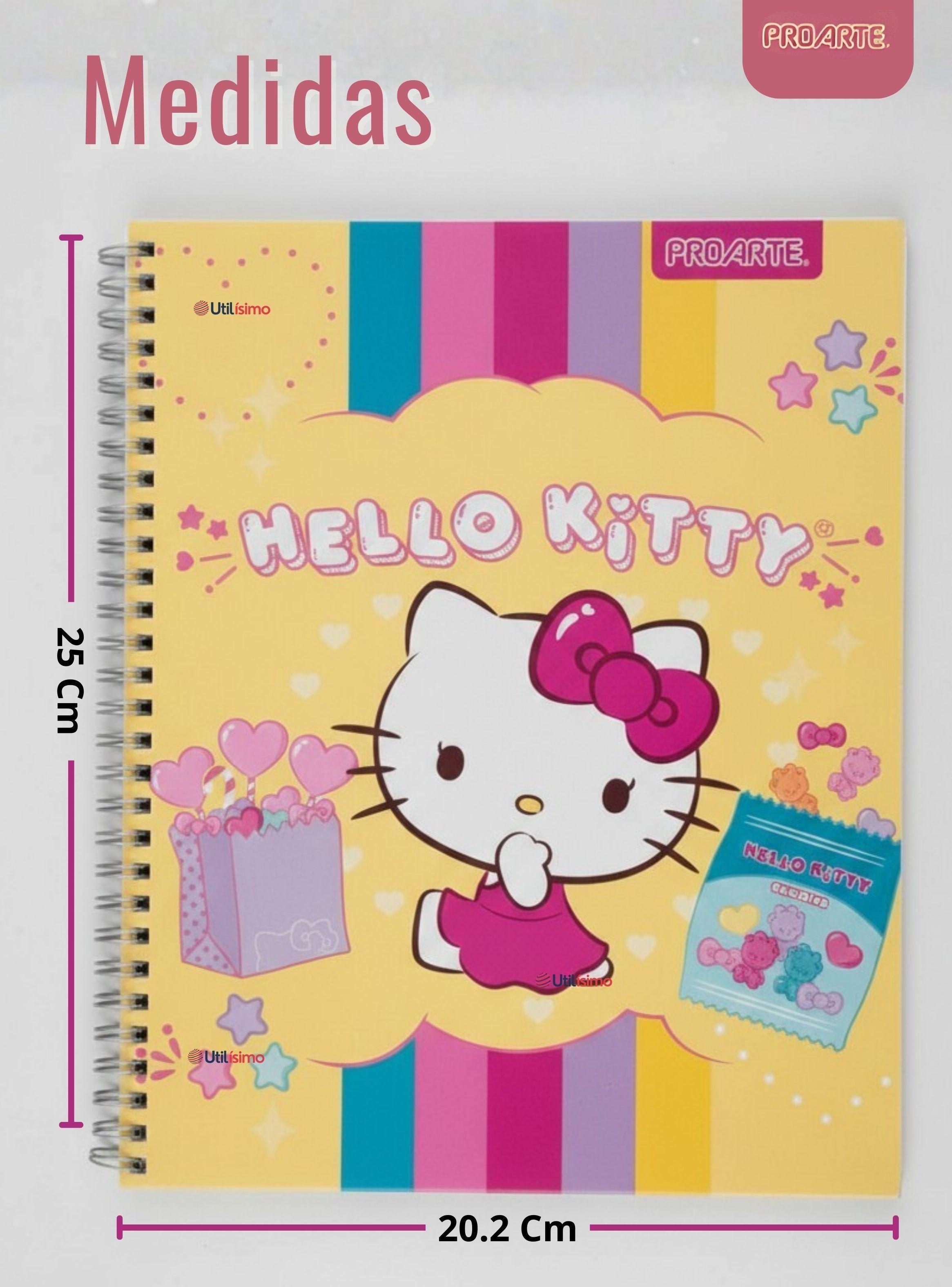 Pack 5 Cuadernos Universitarios Hello kitty de 100 Hojas Proarte en Diseños Surtidos-3