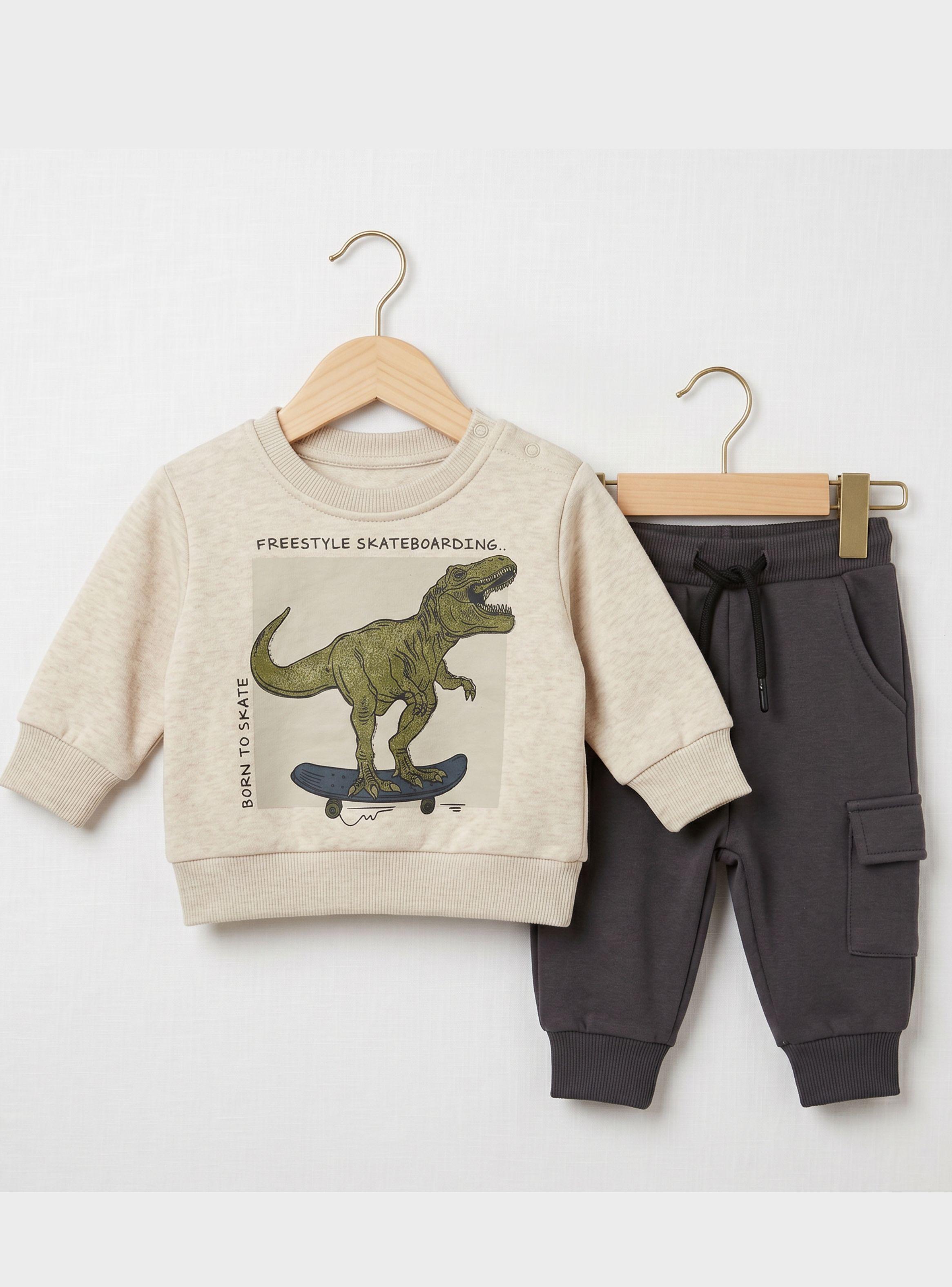 Conjunto Buzo y Polerón 2 Piezas Bebé Niño Dino Street-0