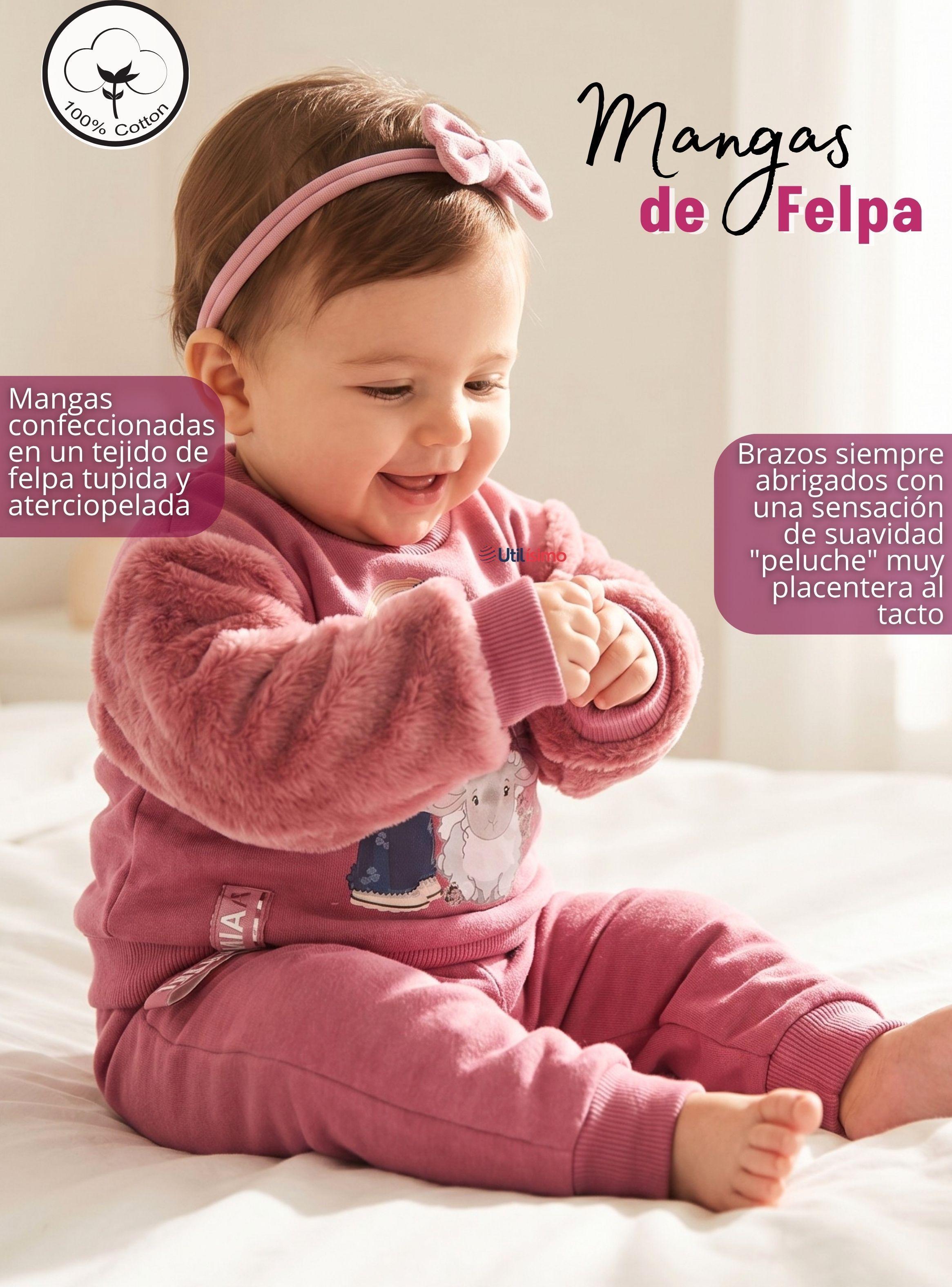 Conjunto 3 Piezas Buzo Pantalón Polerón Body De Algodón Tedmimak Burdeo Bebé Niña-7