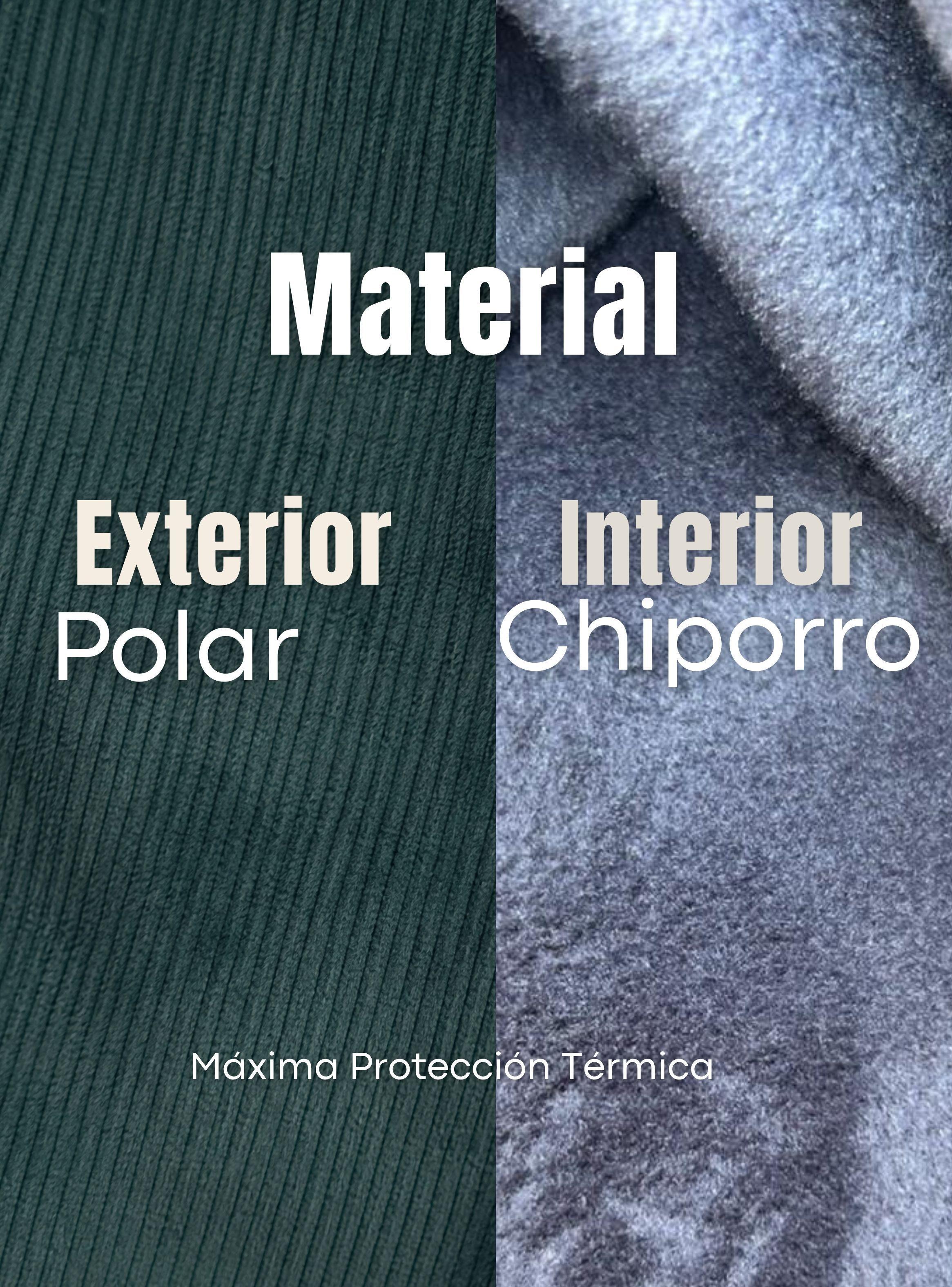 Pantalón Cotelé Palazzo Elasticado  Con Chiporro Térmico Verde Oscuro-6