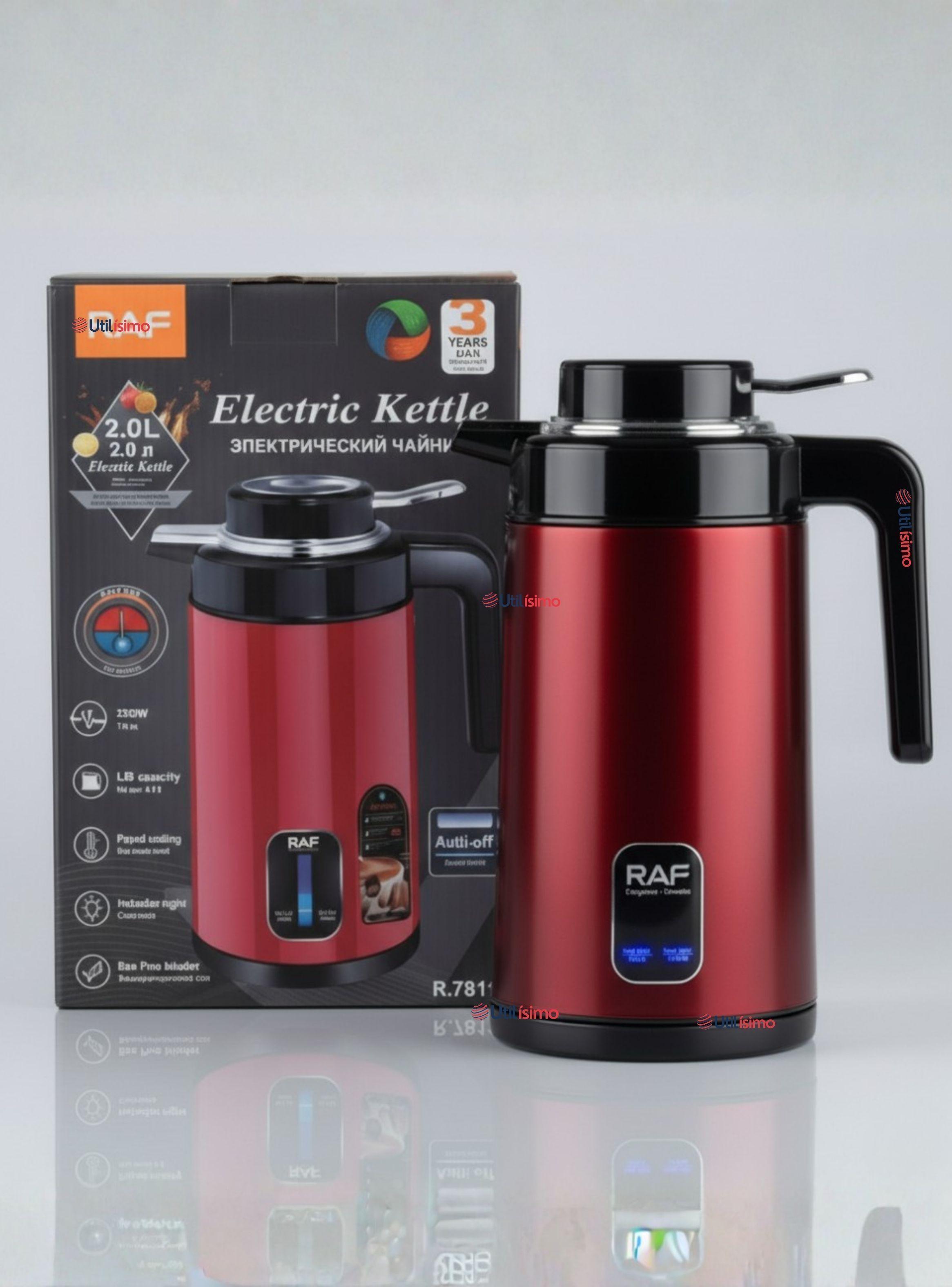 Hervidor Eléctrico Termo RAF 1360W Cpacidad 2 Litros Color Rojo-0