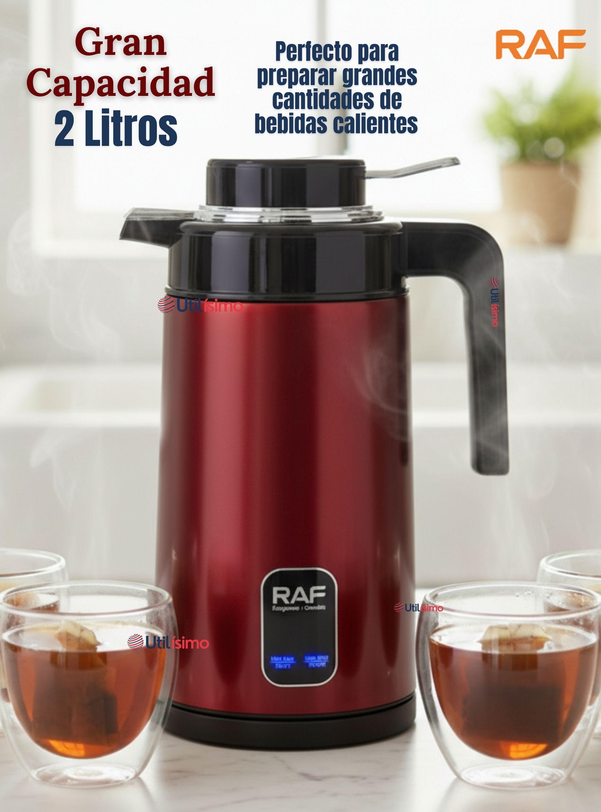 Hervidor Eléctrico Termo RAF 1360W Cpacidad 2 Litros Color Rojo-4