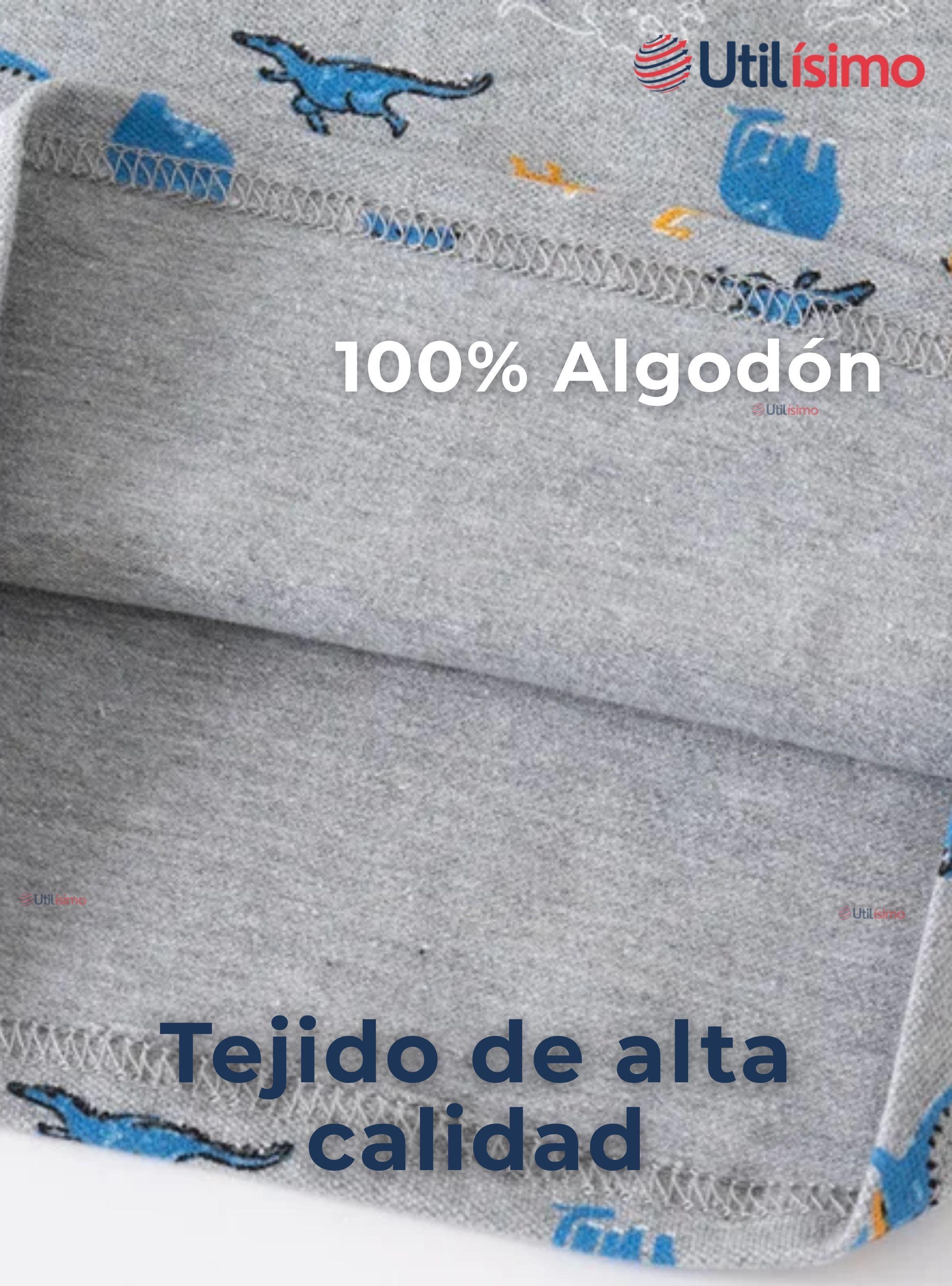 Polera Piqué Manga Larga Niño Estampado Dinosaurios Gris-3
