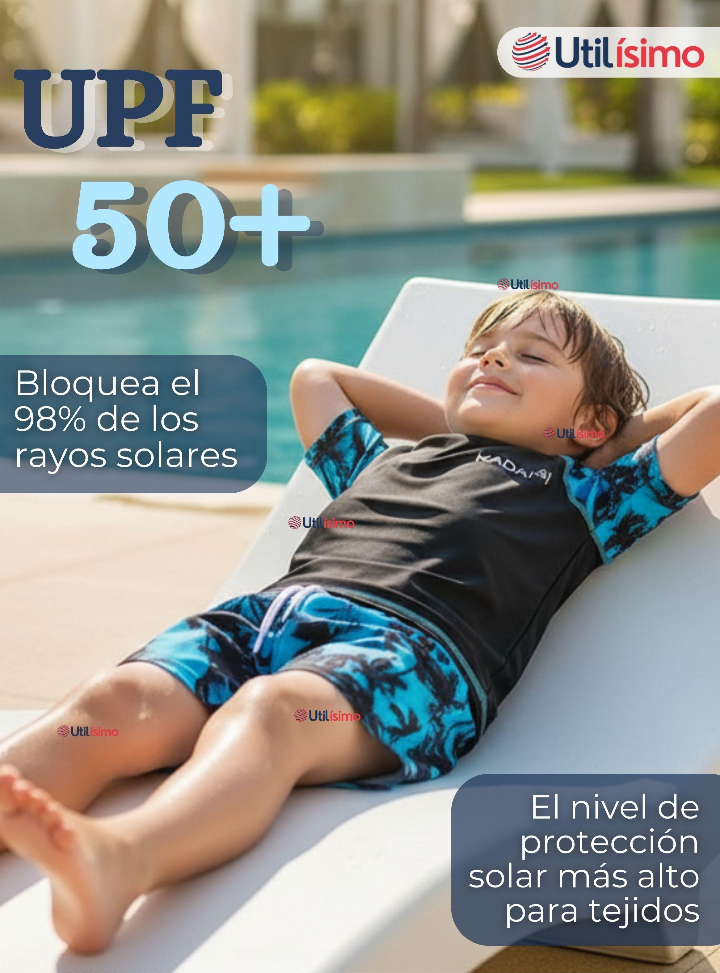 Traje de Baño Pantalón Corto Manga Corta 2 Piezas Corte Split para Niños 4 a 6 años Black-2