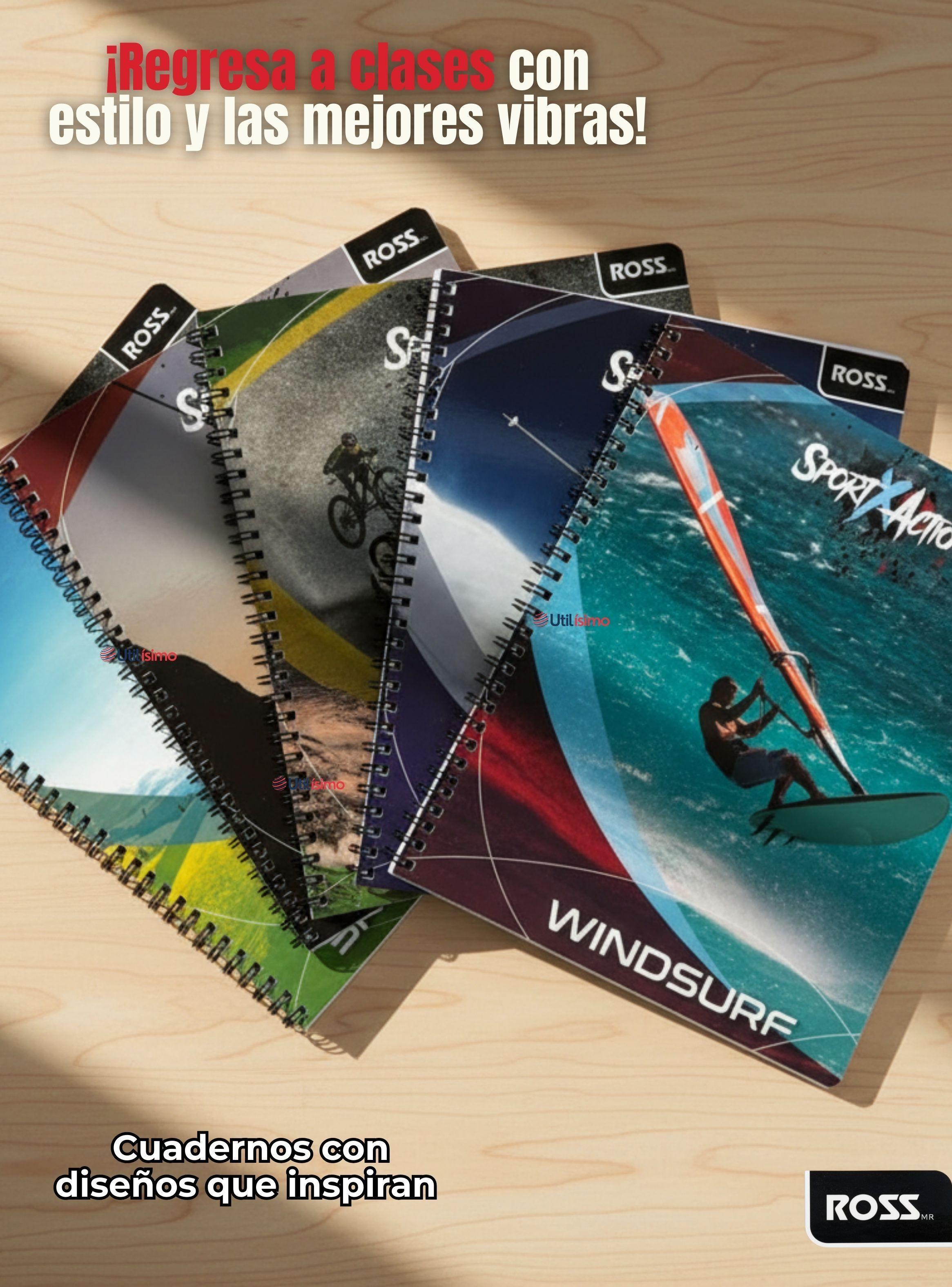 Pack 5 Cuadernos Universitario SportX Action Ross 7mm de 100 hojas Diseños Surtidos-6