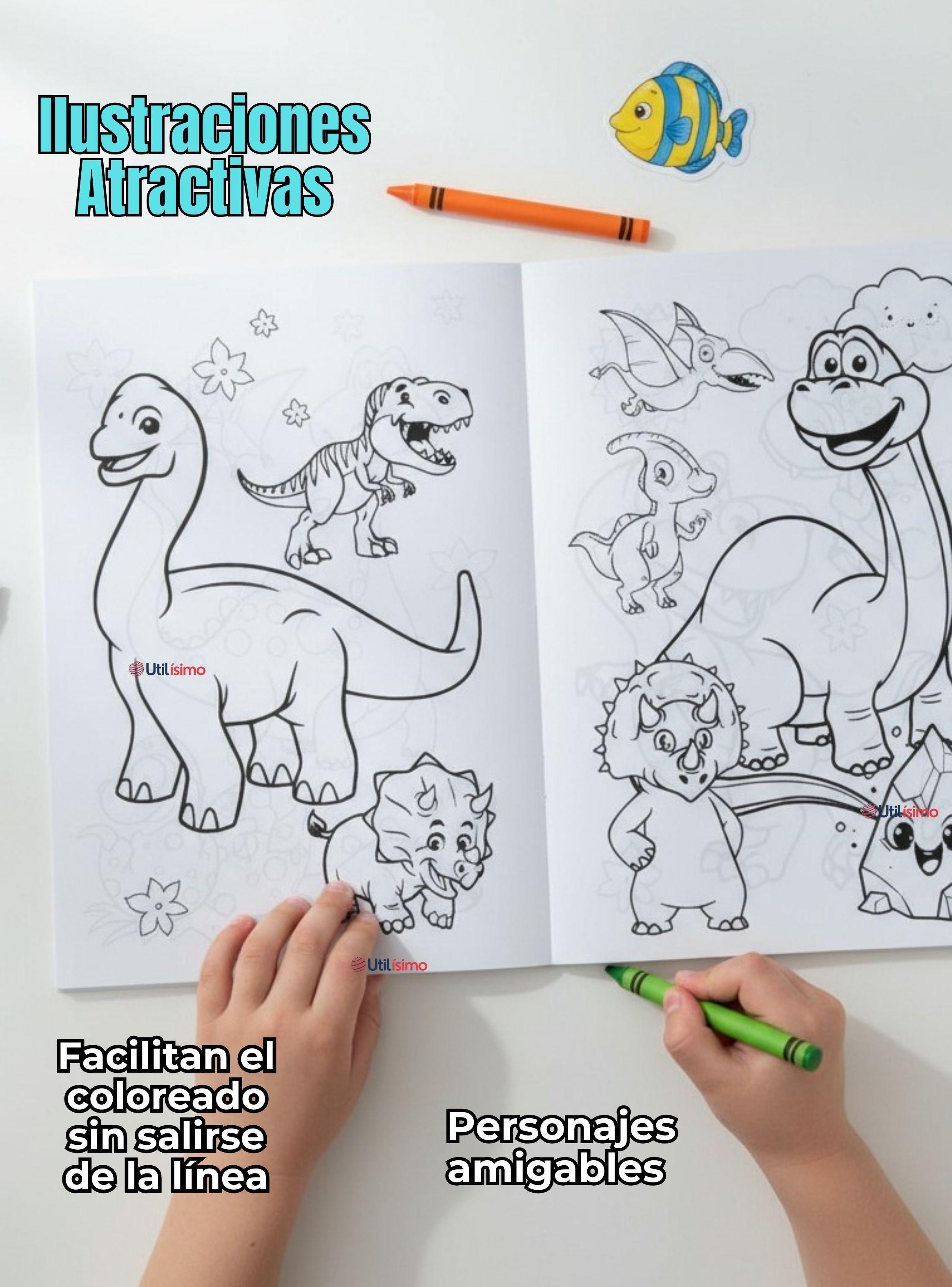 Pack 3 Libros Para Colorear y Pintar Educativo Con Stickers de Diseños Surtidos-6