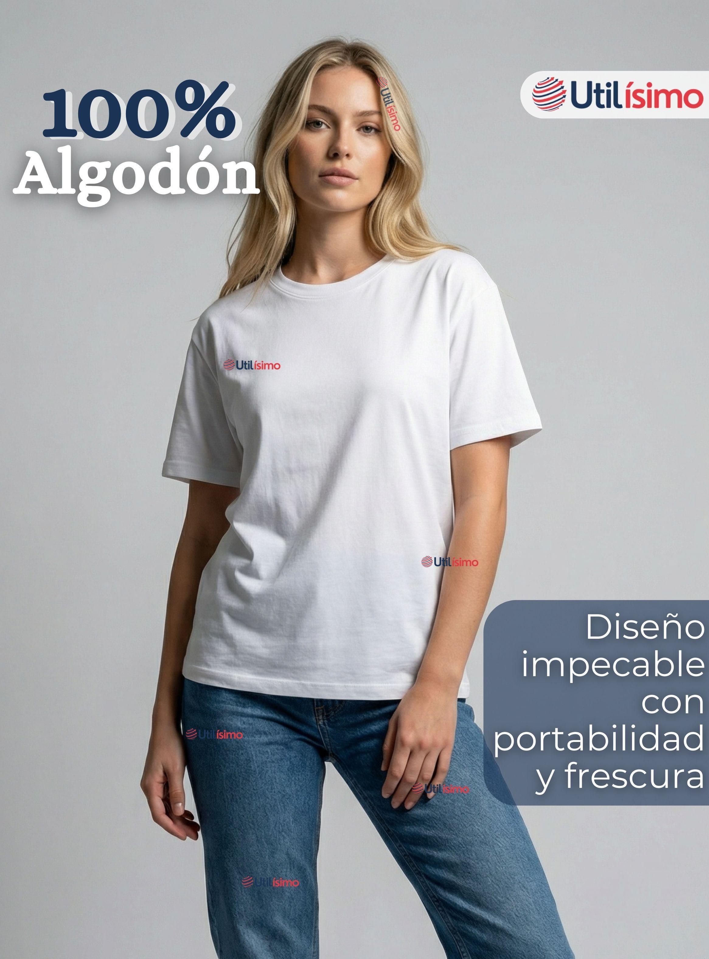 Pack 3 Camisetas Poleras 100% Algodón Básica Lisa Elástica Mujer Blanco-1