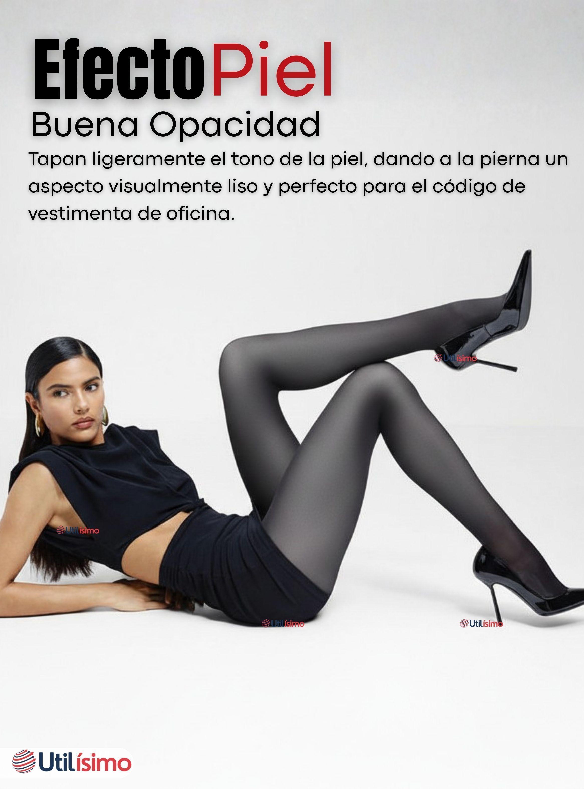 Pantys Semitransparentes Elasticadas Oficina Gris-7