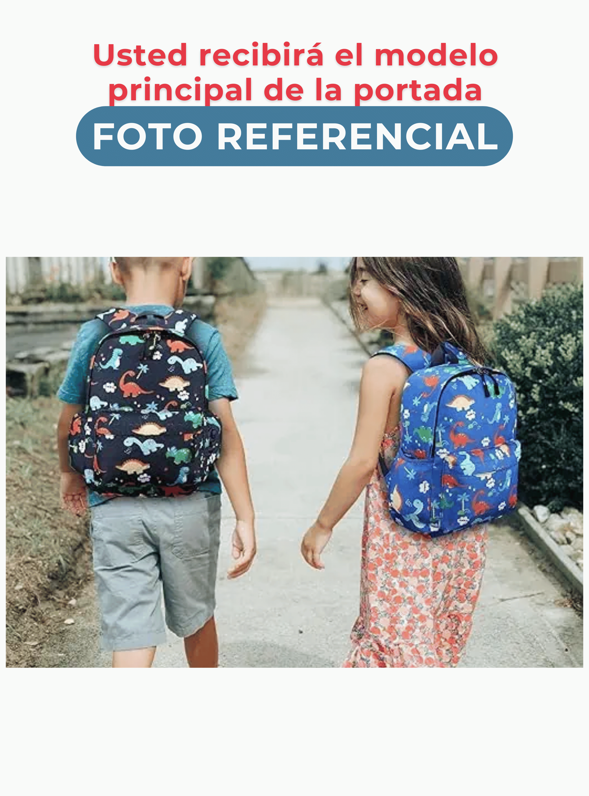 Mochila Infantil 2 a 4 años Jardín Escuela 30cm Niño Niña Turquoise Dinosaurs-2