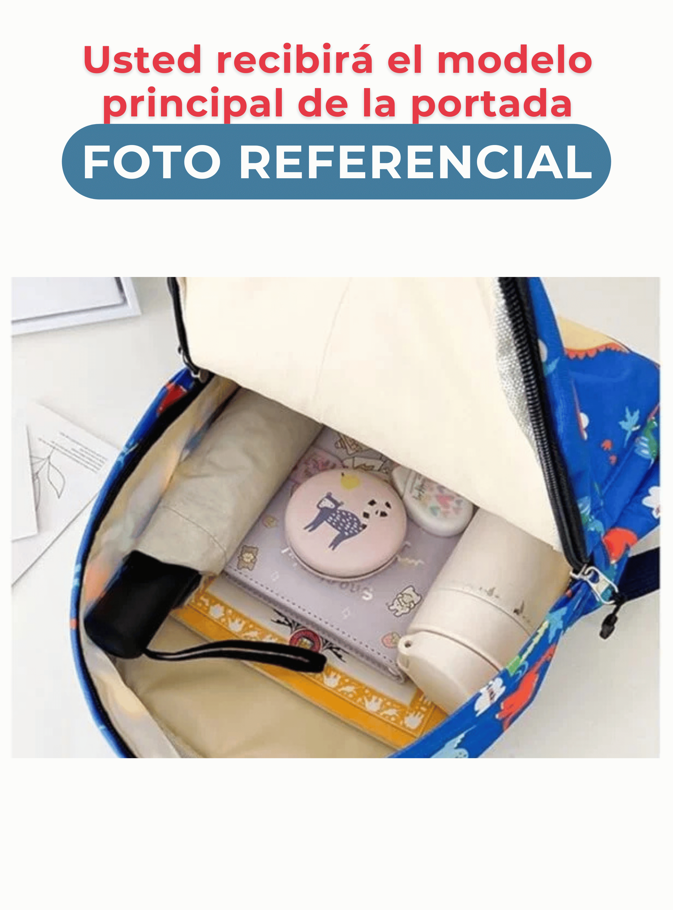 Mochila Infantil 2 a 4 años Jardín Escuela 30cm Niño Niña Turquoise Dinosaurs-3