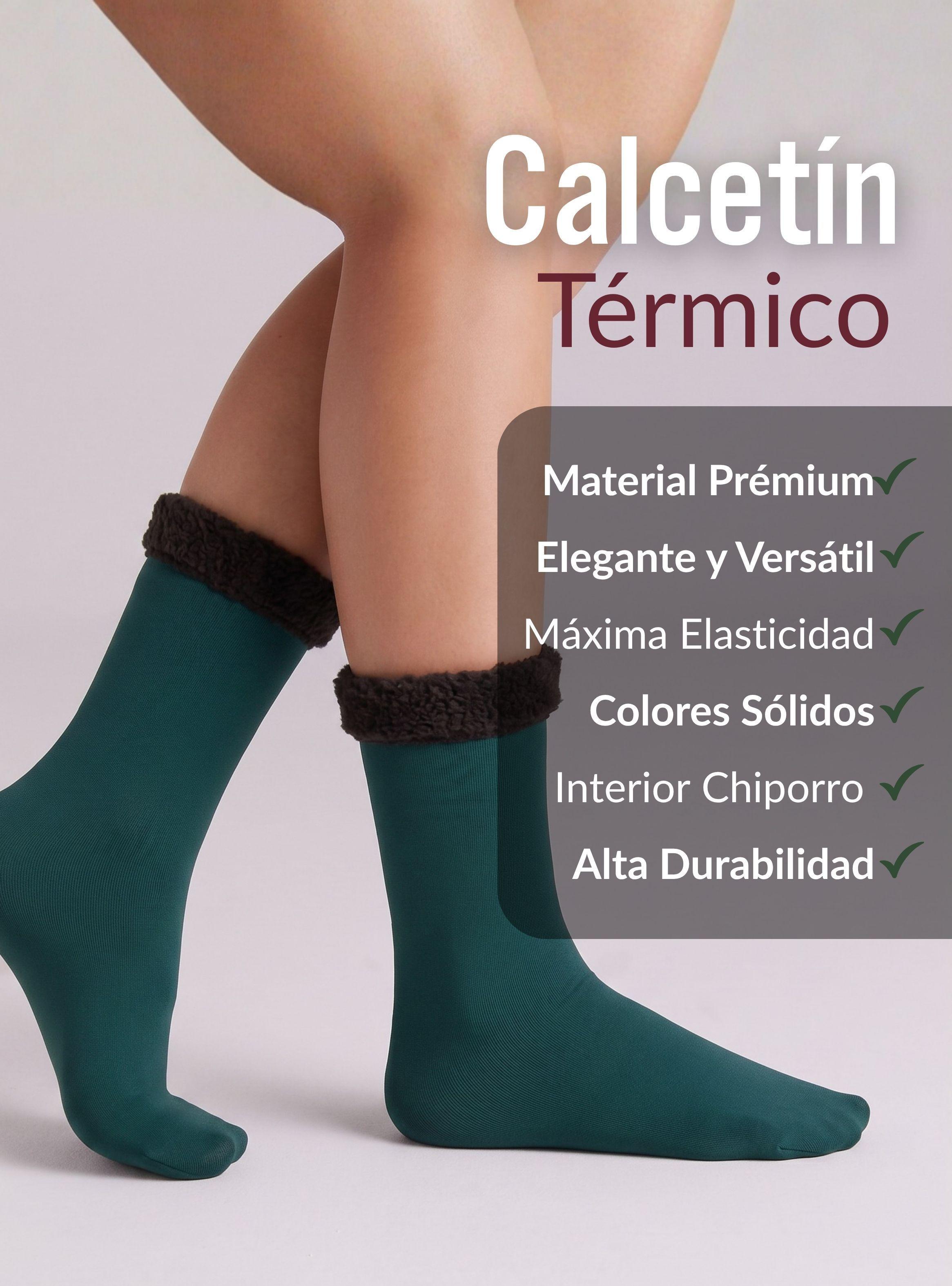 Calcetín Chiporro Mujer Ultra Térmico Invierno Polar Unicolor Color Surtido 1 Par-4