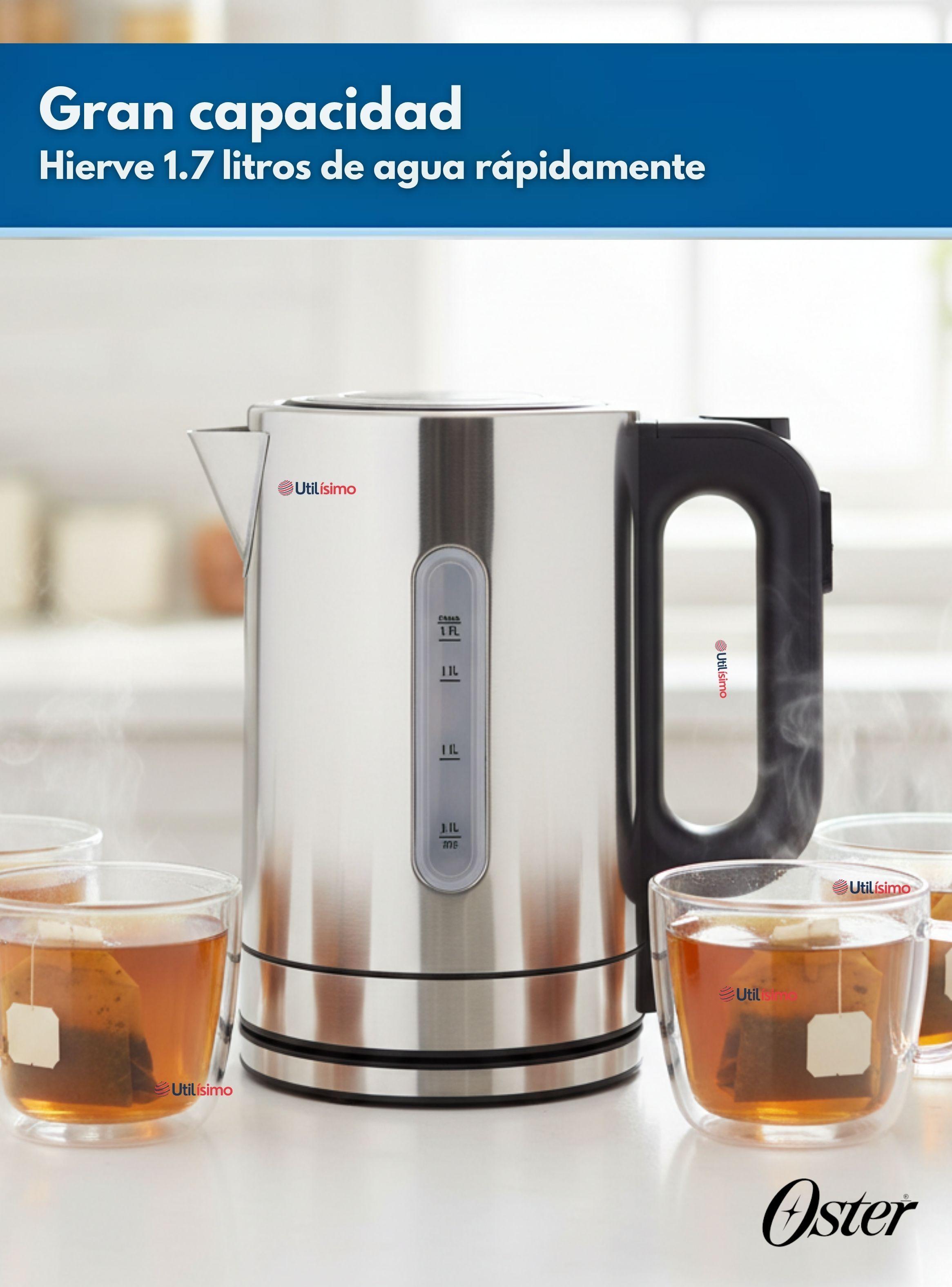 Hervidor eléctrico Oster® Capacidad 1.7 L control de temperatura BVSTKT8970-3