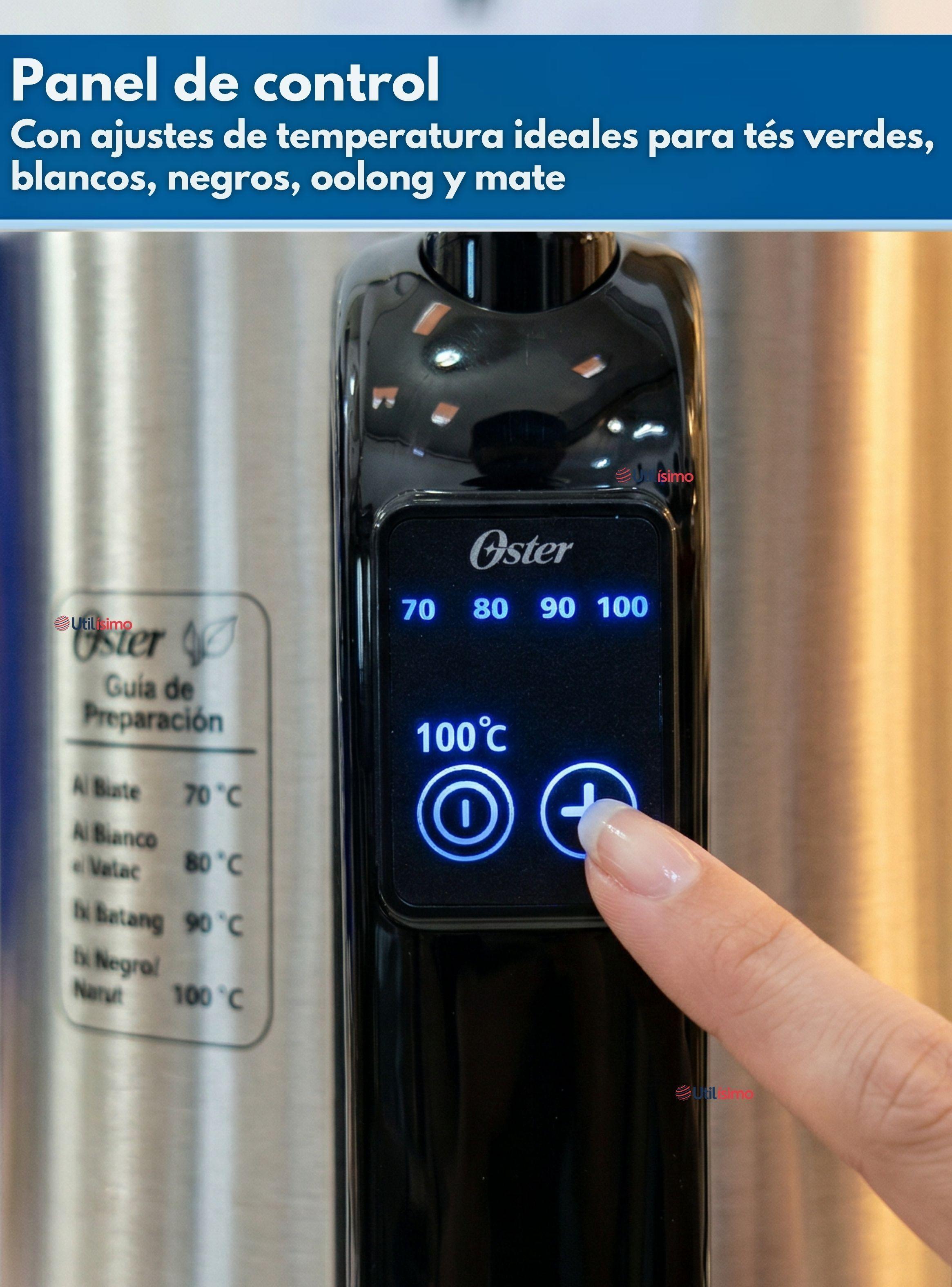 Hervidor eléctrico Oster® Capacidad 1.7 L control de temperatura BVSTKT8970-6