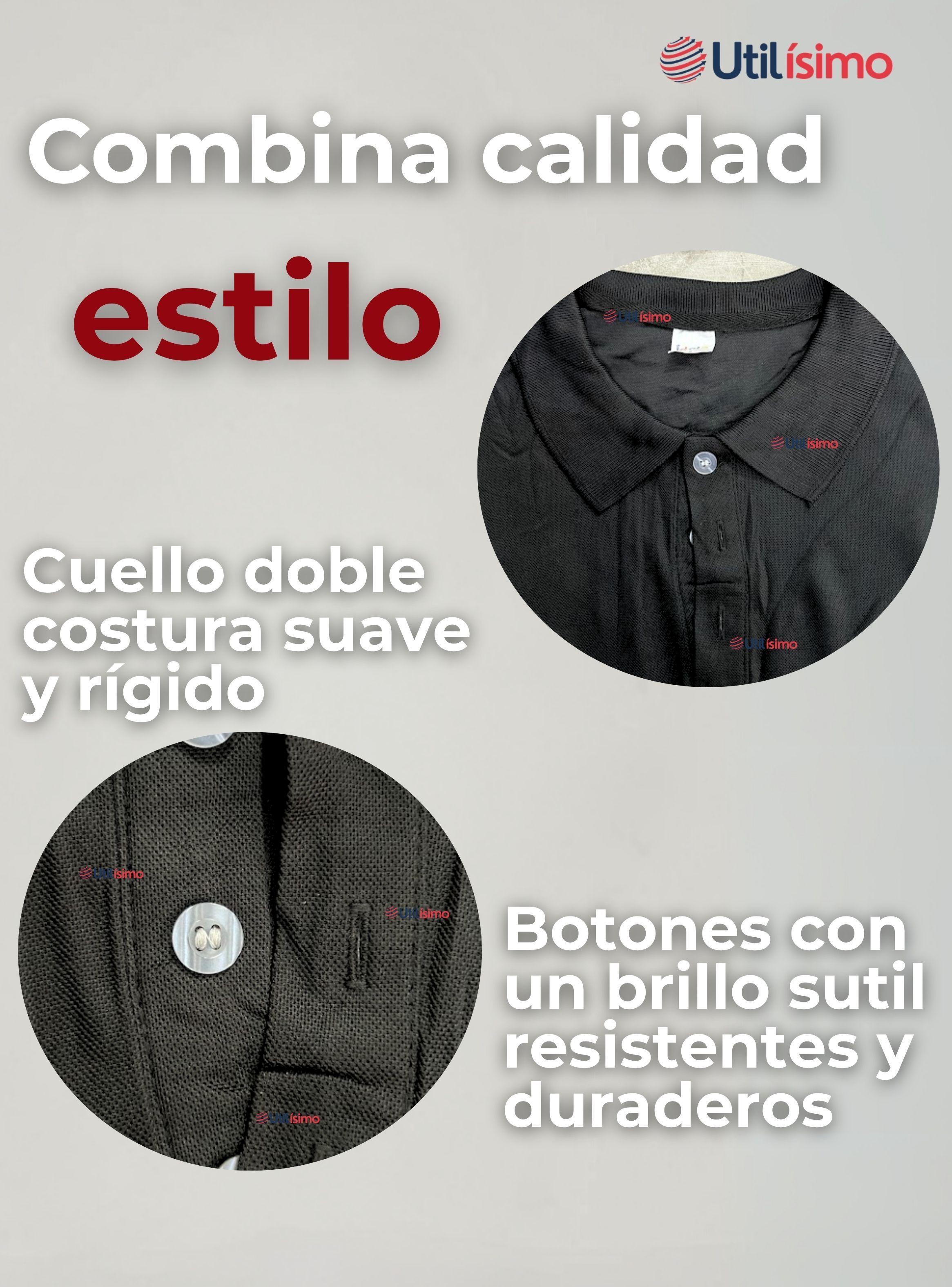 Polera Pique Premium 200g Manga Corta 100% Algodón Suave Chemise Color Negro Mujer-5