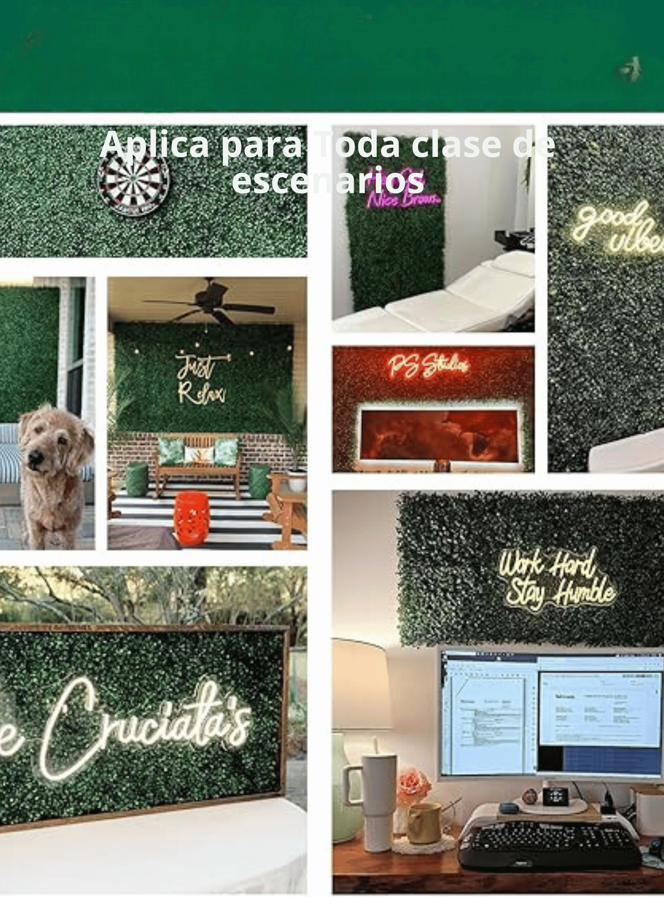 Pack 5 Palmetas artificial trebol vertical de 60x40cm - Envío Gratis-4