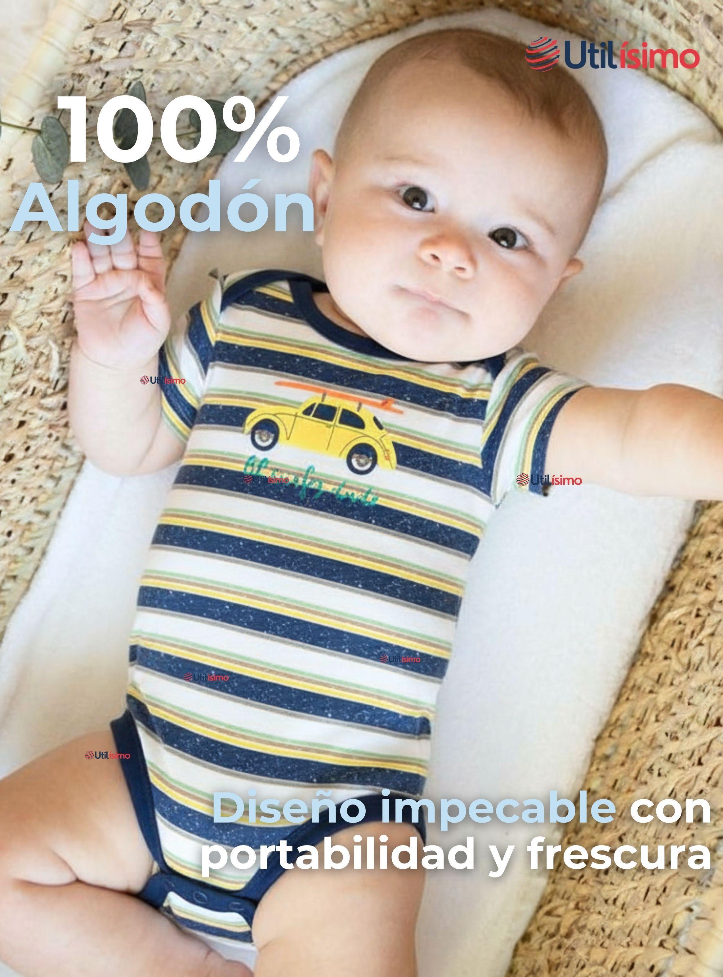 Pack 5 Bodys Niño Manga Corta Tedmimak 100% Algodón Baby on Board-2