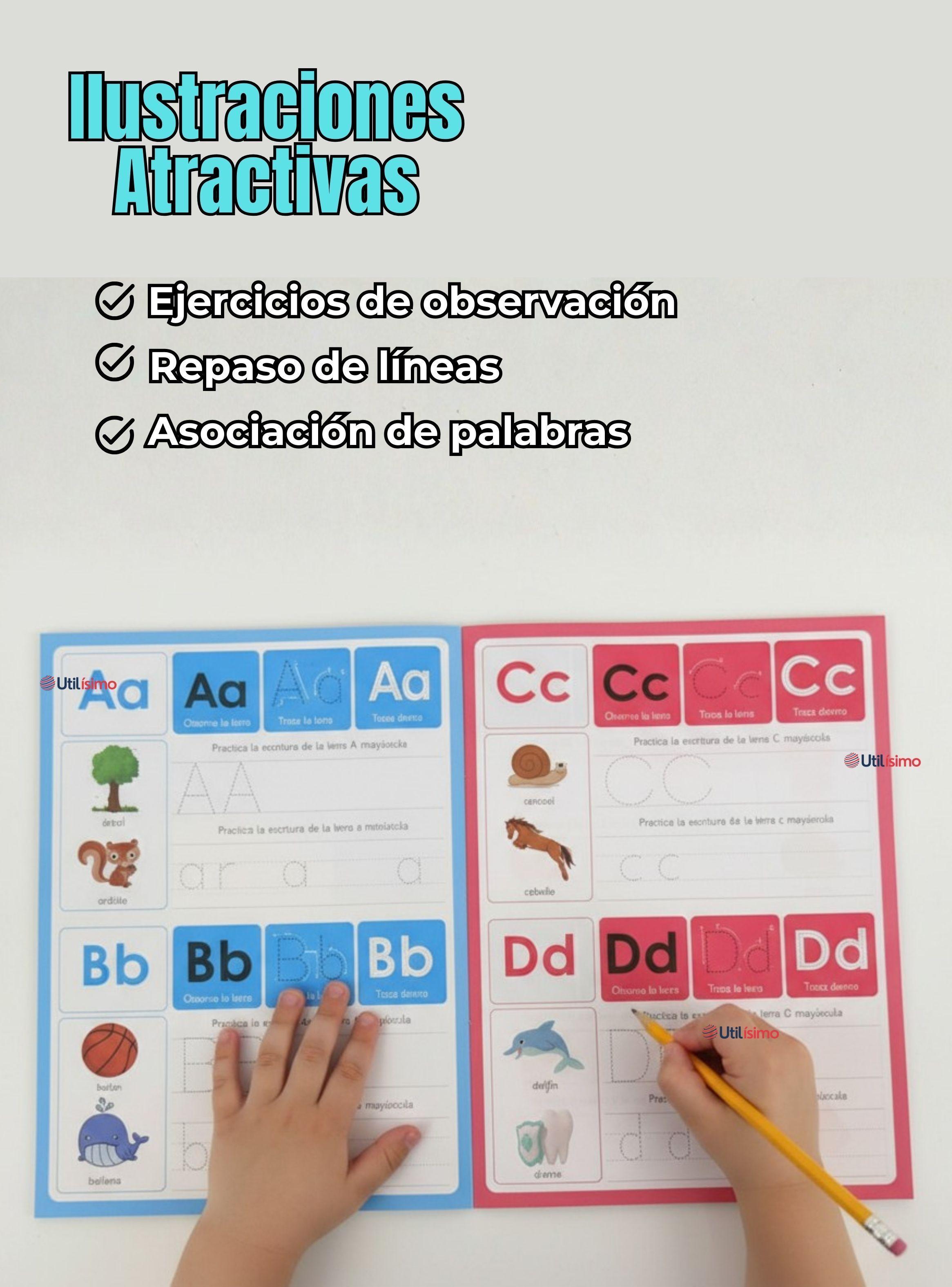 Pack 2 Libros De Aprendizaje de Letras Educativo Diseños Surtidos-4