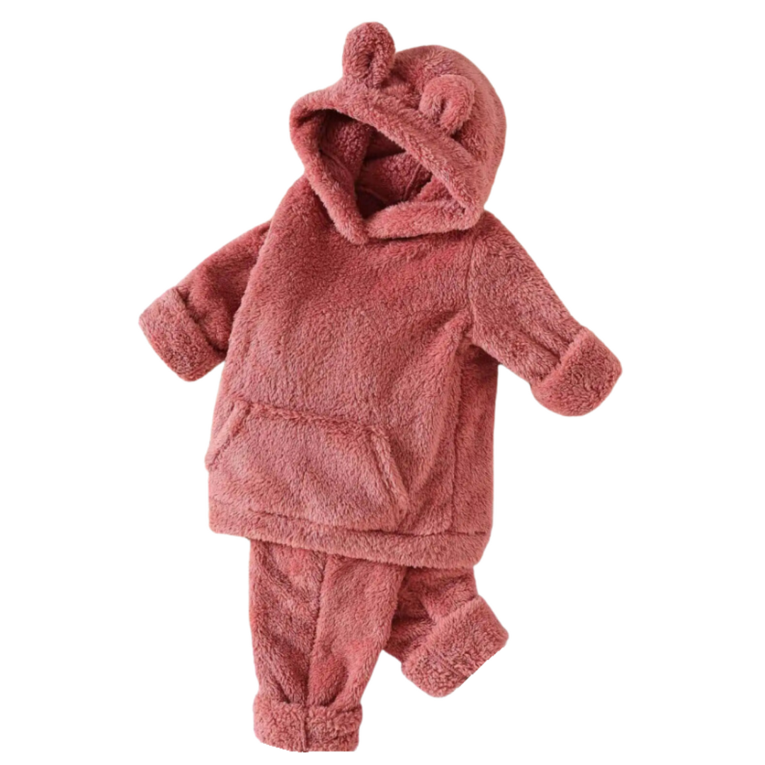 Set Invierno 2 Piezas Polerón Capucha y Pantalón Niña Rosa Oscuro Jump Kids-0