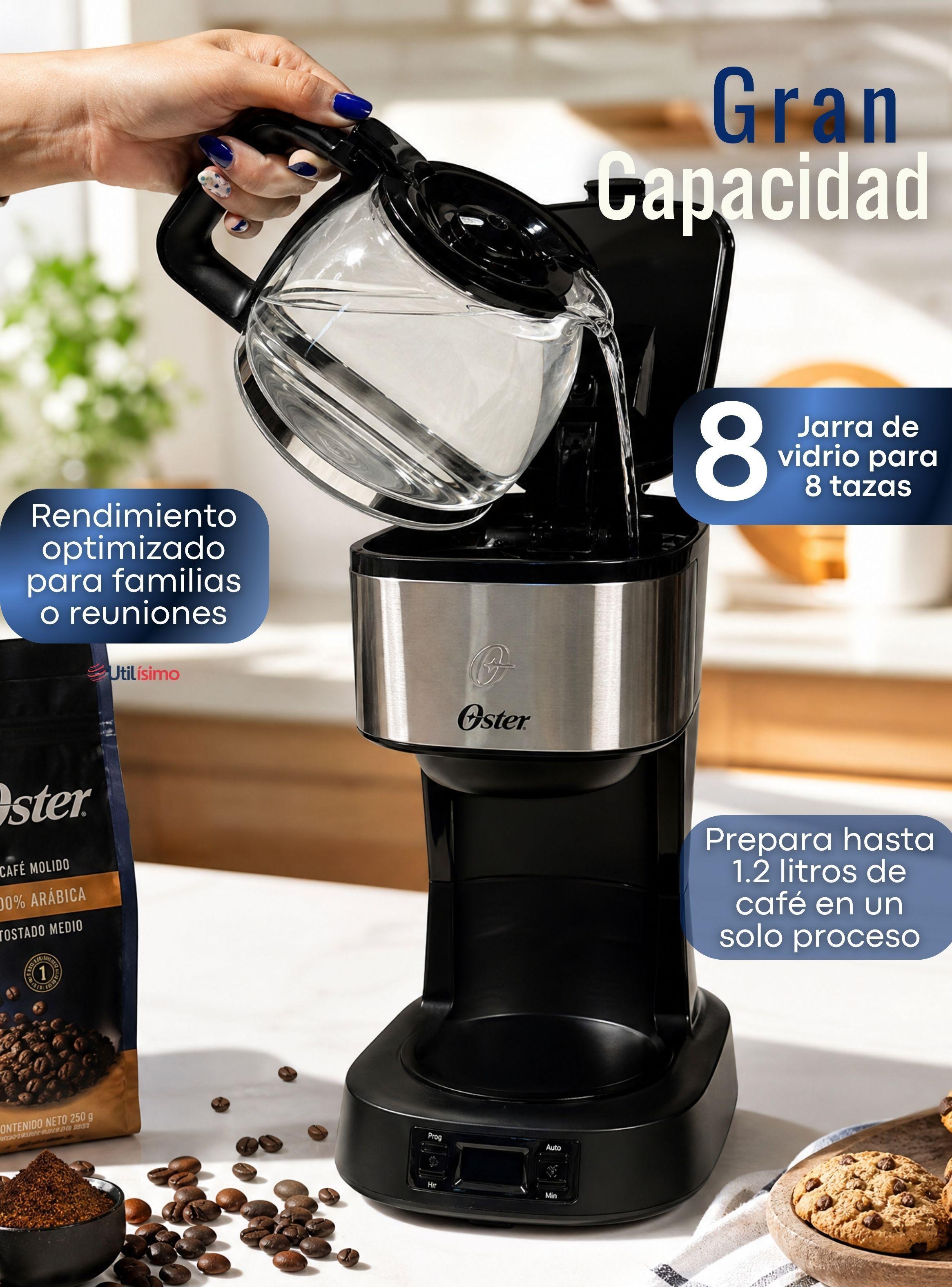 Cafetera programable Oster® 8 tazas de acero inoxidable BVSTDC10SS-5