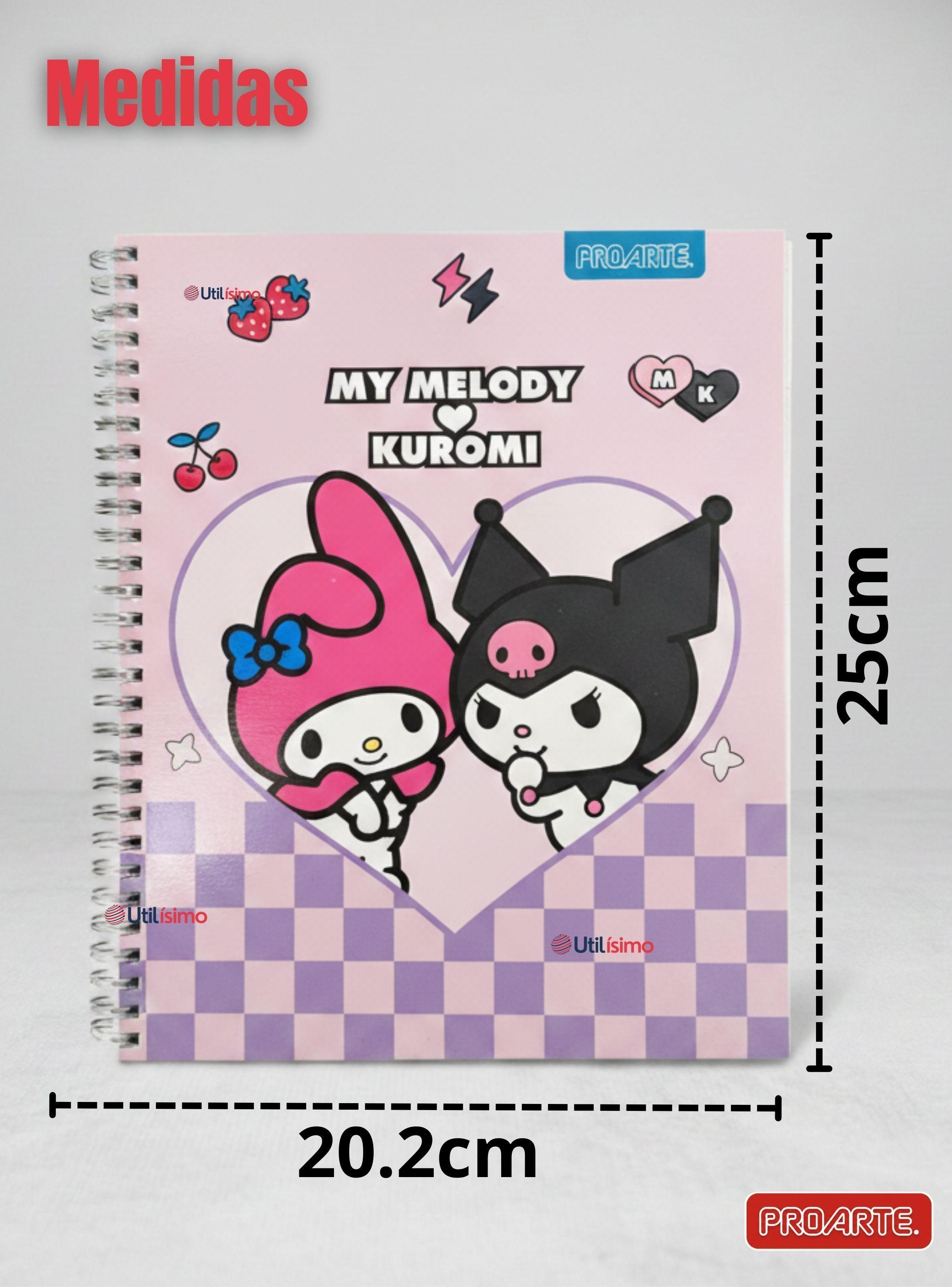Pack 5 Cuadernos Universitario My Melody & Kuromi Proarte 7mm 100 Hojas Diseño Surtido-3