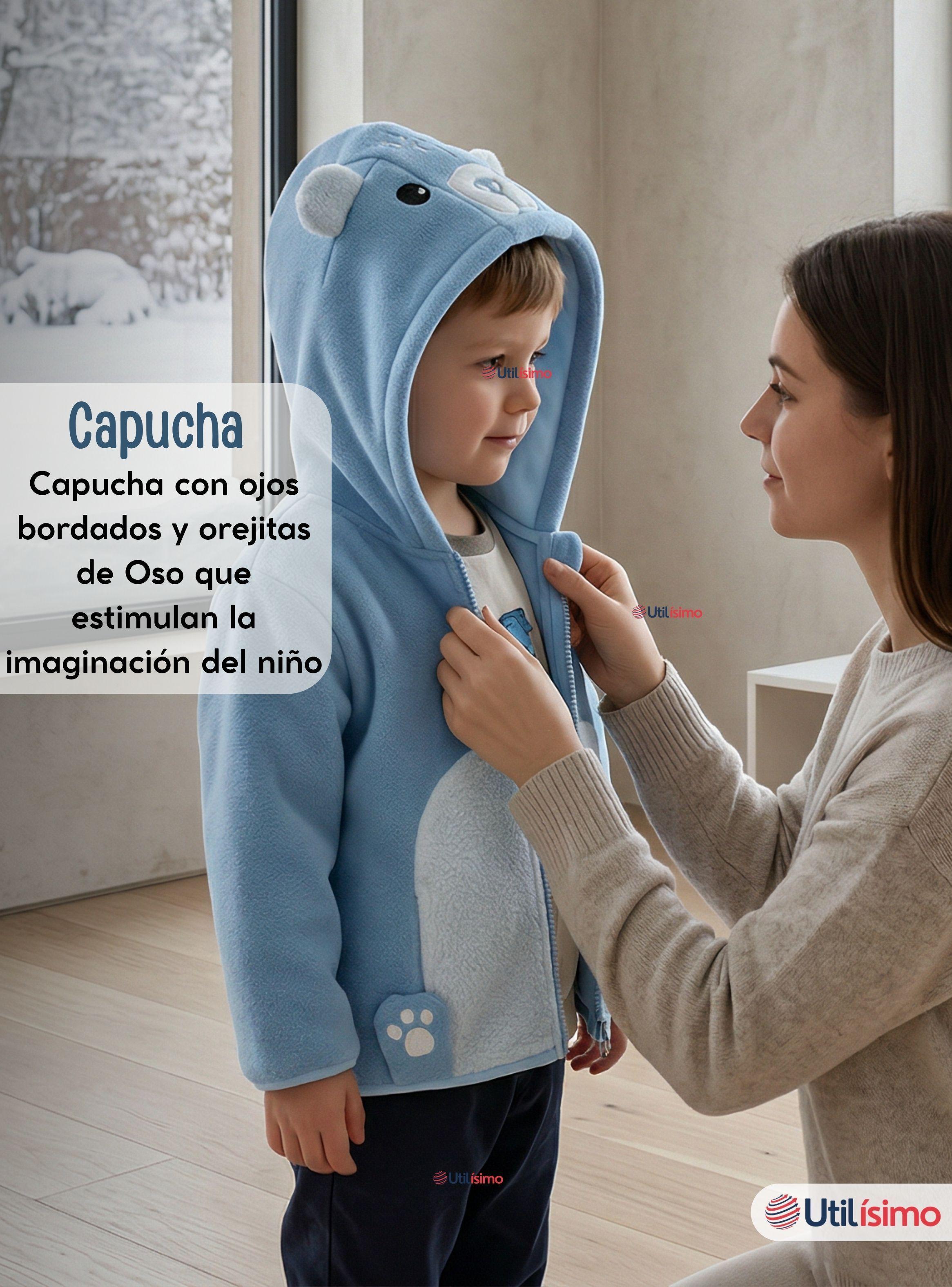 Polerón Polar Con Capucha Invierno Bebé Niño Arctic Bear-6